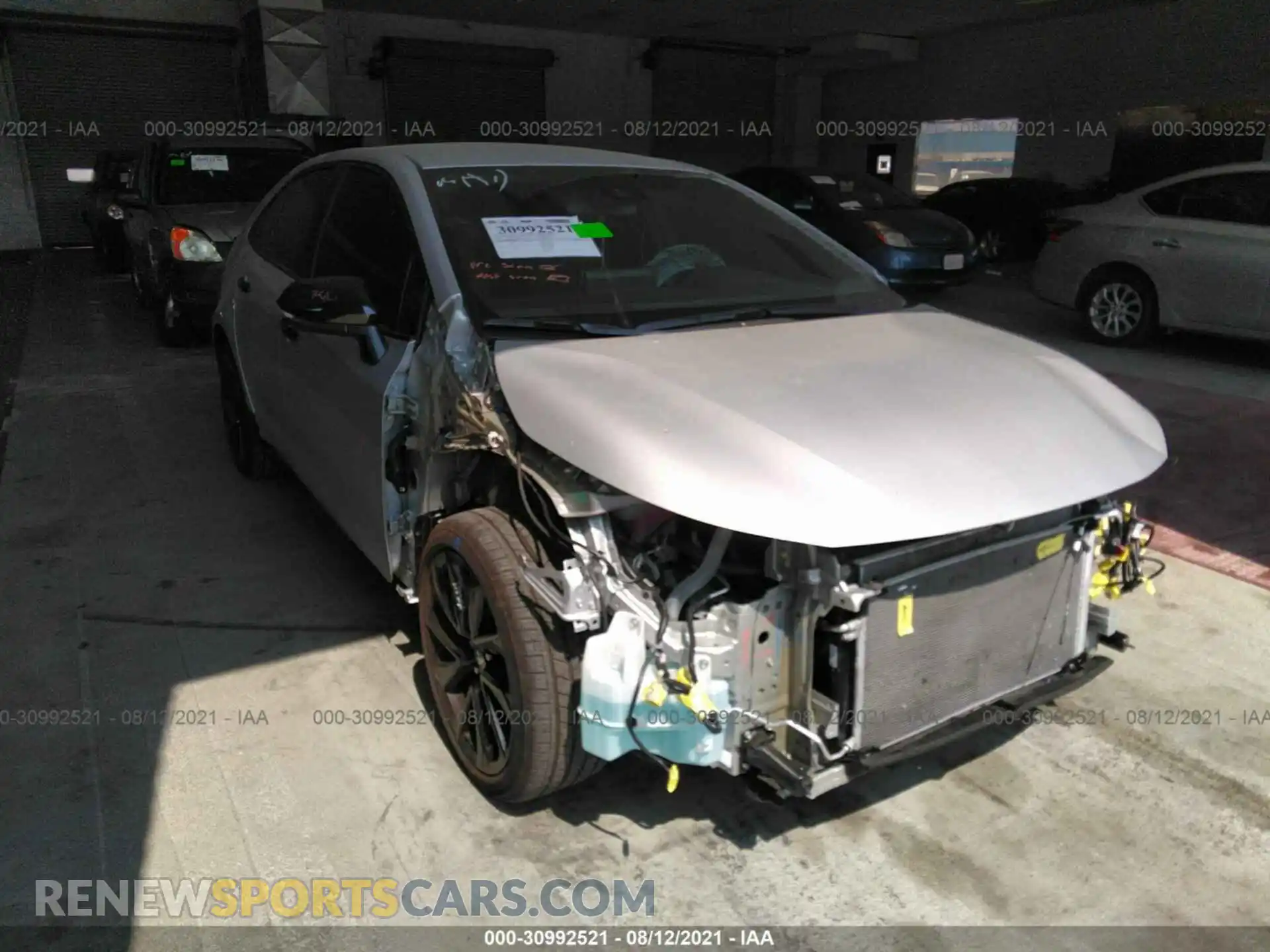 1 Photograph of a damaged car 5YFS4MCE7MP075561 TOYOTA COROLLA 2021