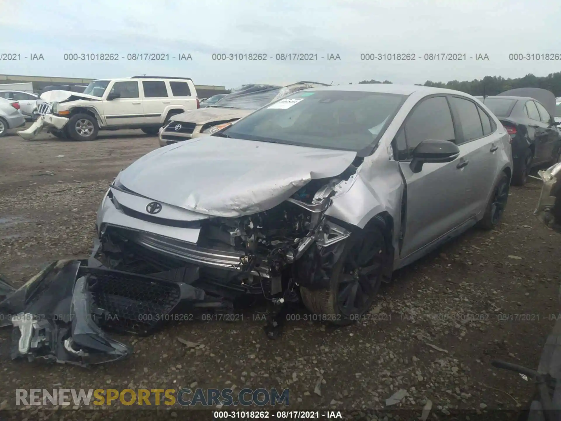 2 fotografías del automóvil dañado 5YFS4MCE8MP067789 TOYOTA COROLLA 2021