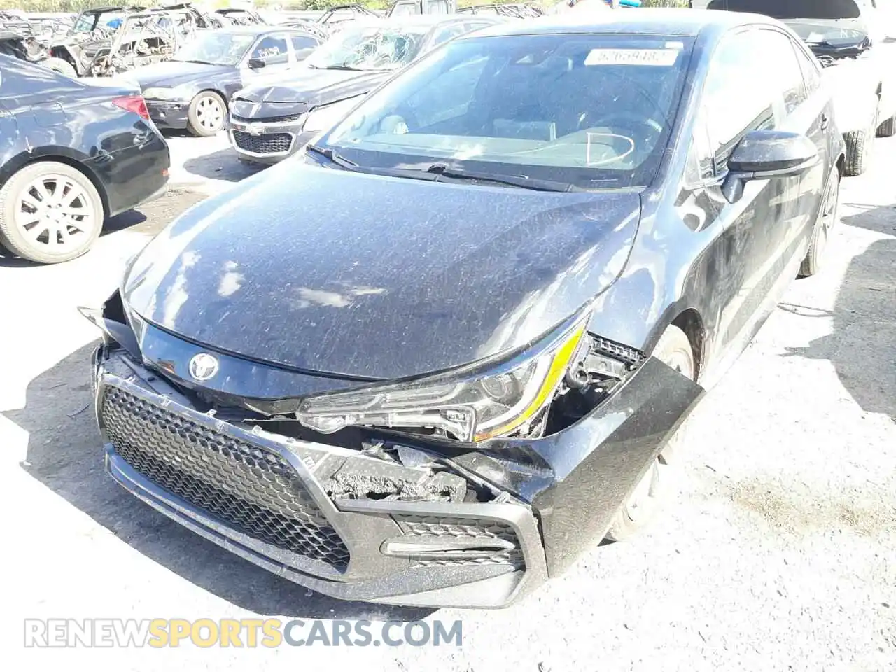 2 fotografías del automóvil dañado 5YFS4MCEXMP074226 TOYOTA COROLLA 2021