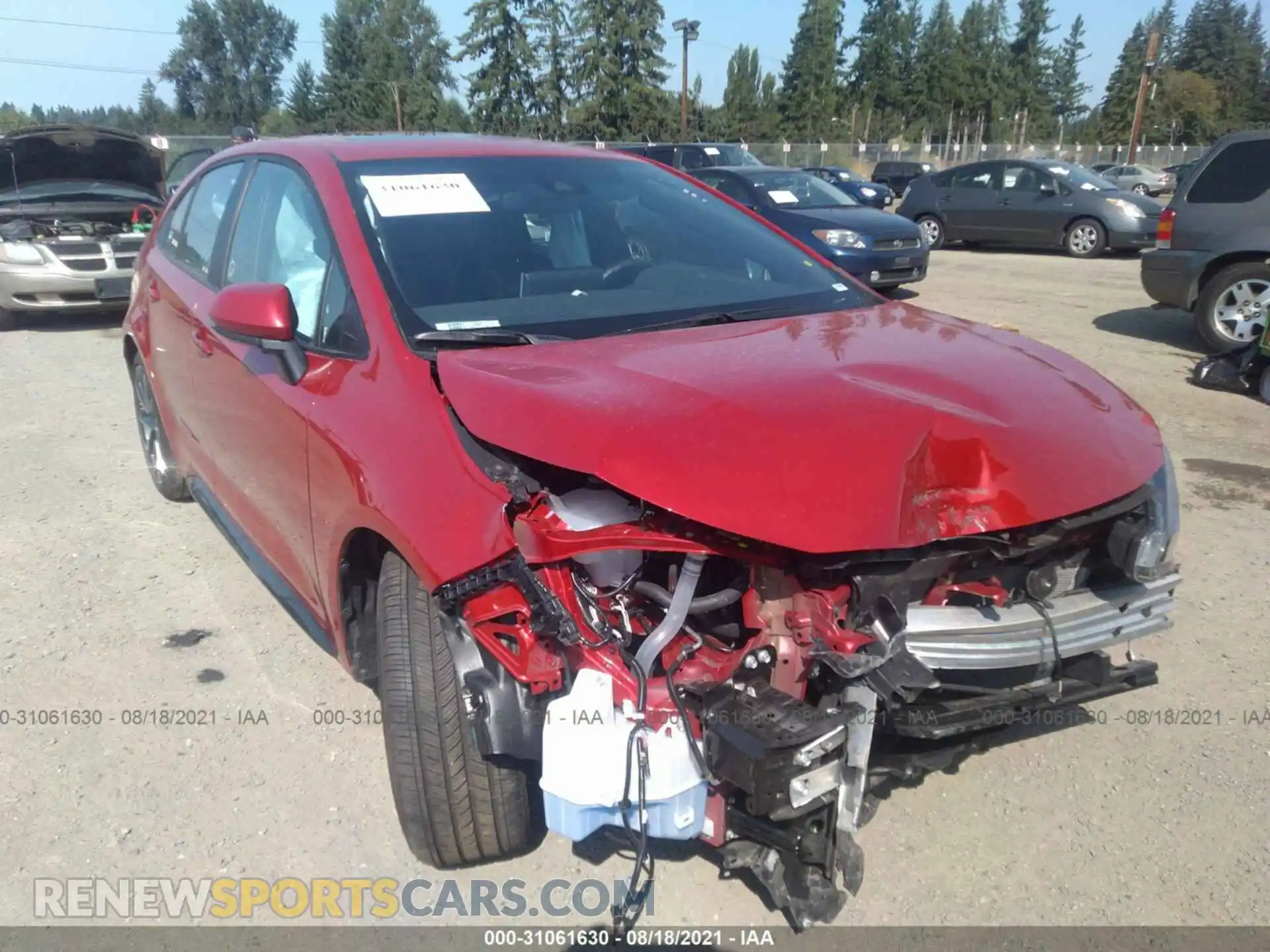 1 Photograph of a damaged car 5YFT4MCE3MP080048 TOYOTA COROLLA 2021