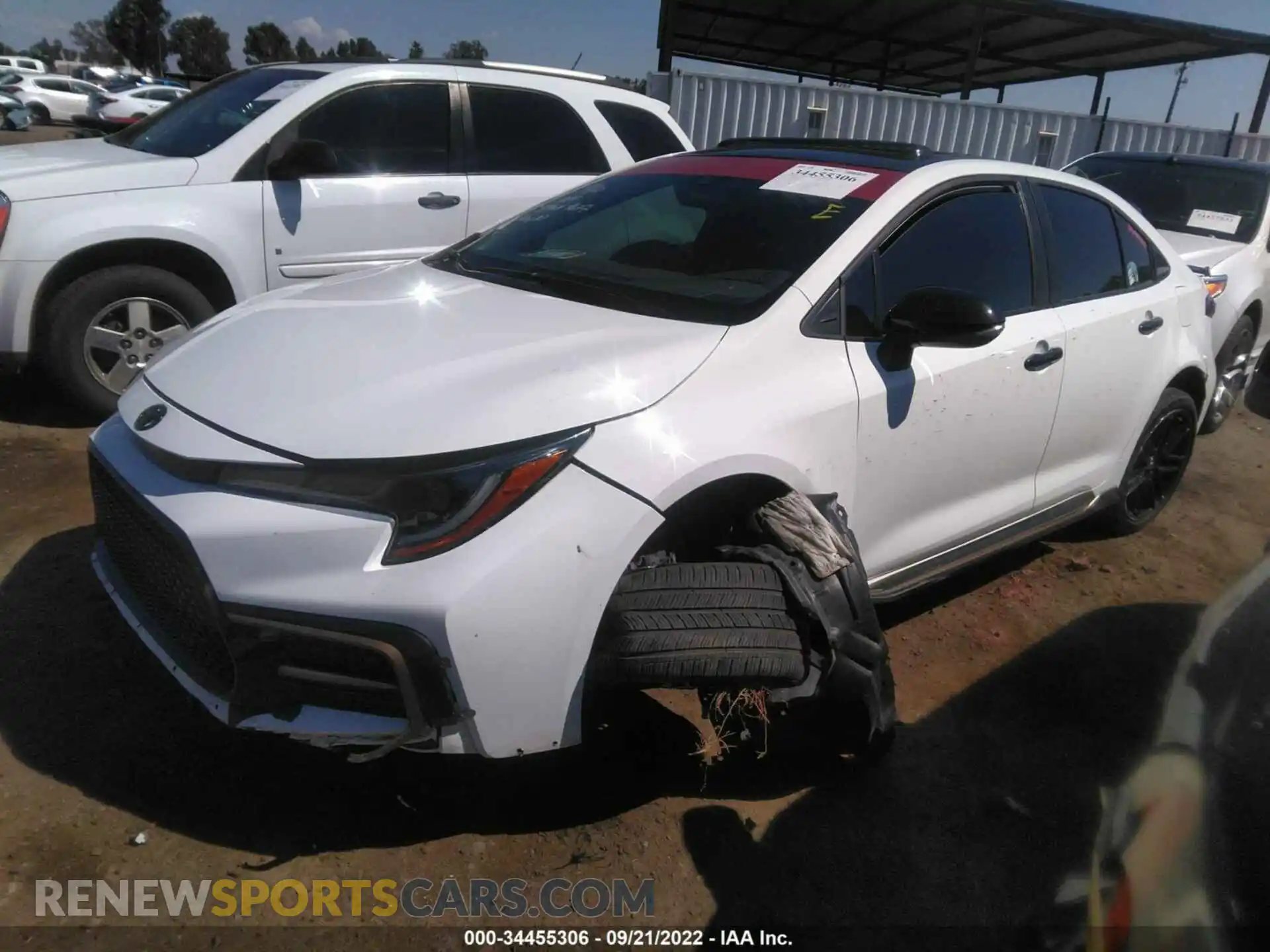 2 Photograph of a damaged car 5YFT4MCE4MP081113 TOYOTA COROLLA 2021