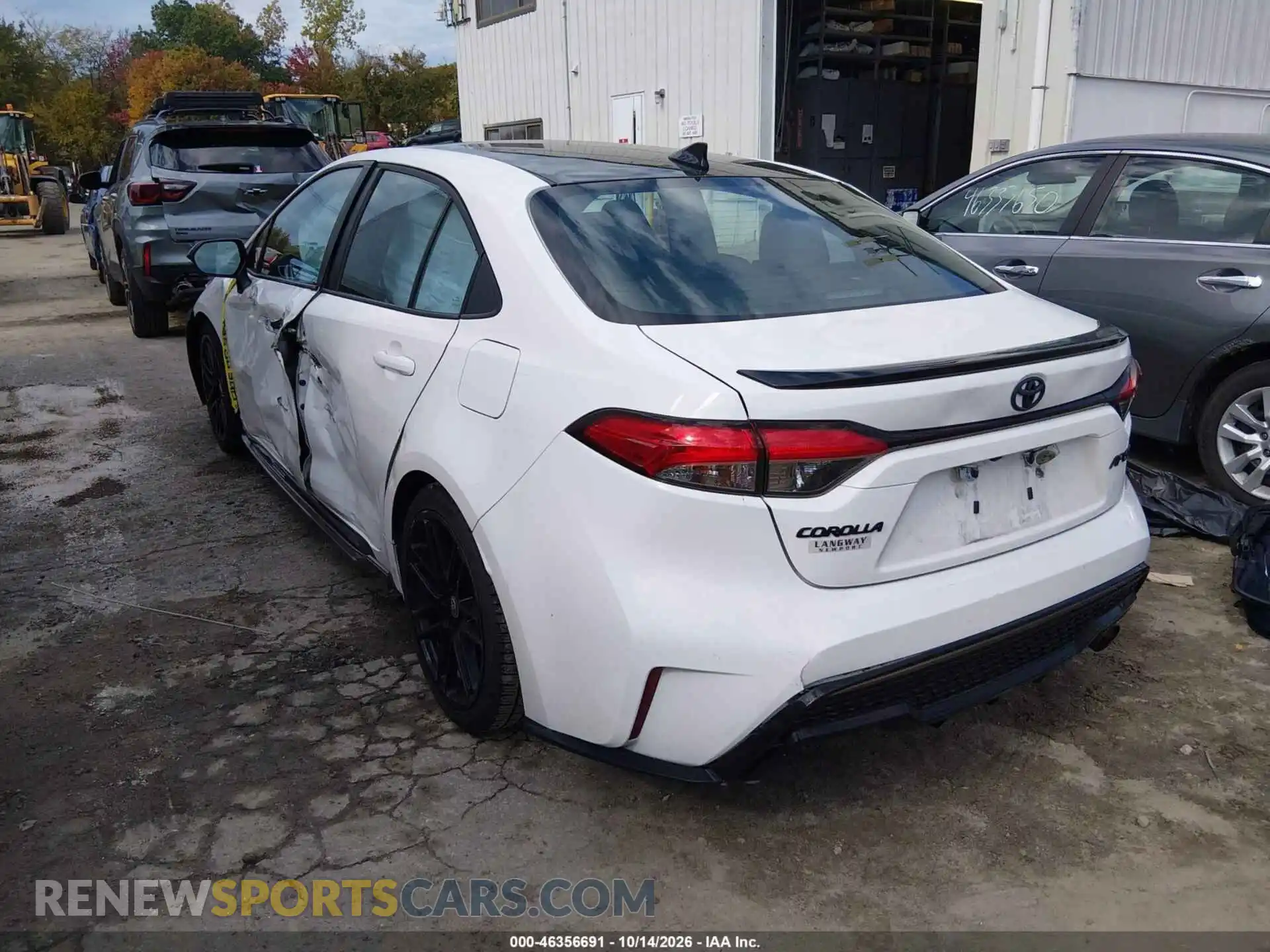 3 fotografías del automóvil dañado 5YFT4MCE4MP082813 TOYOTA COROLLA 2021