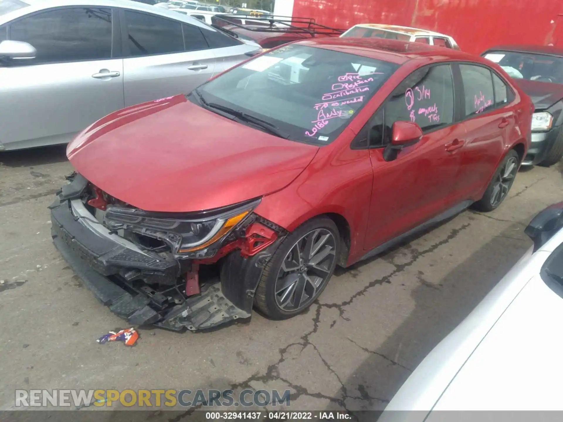 2 Photograph of a damaged car 5YFT4MCE5MP093349 TOYOTA COROLLA 2021