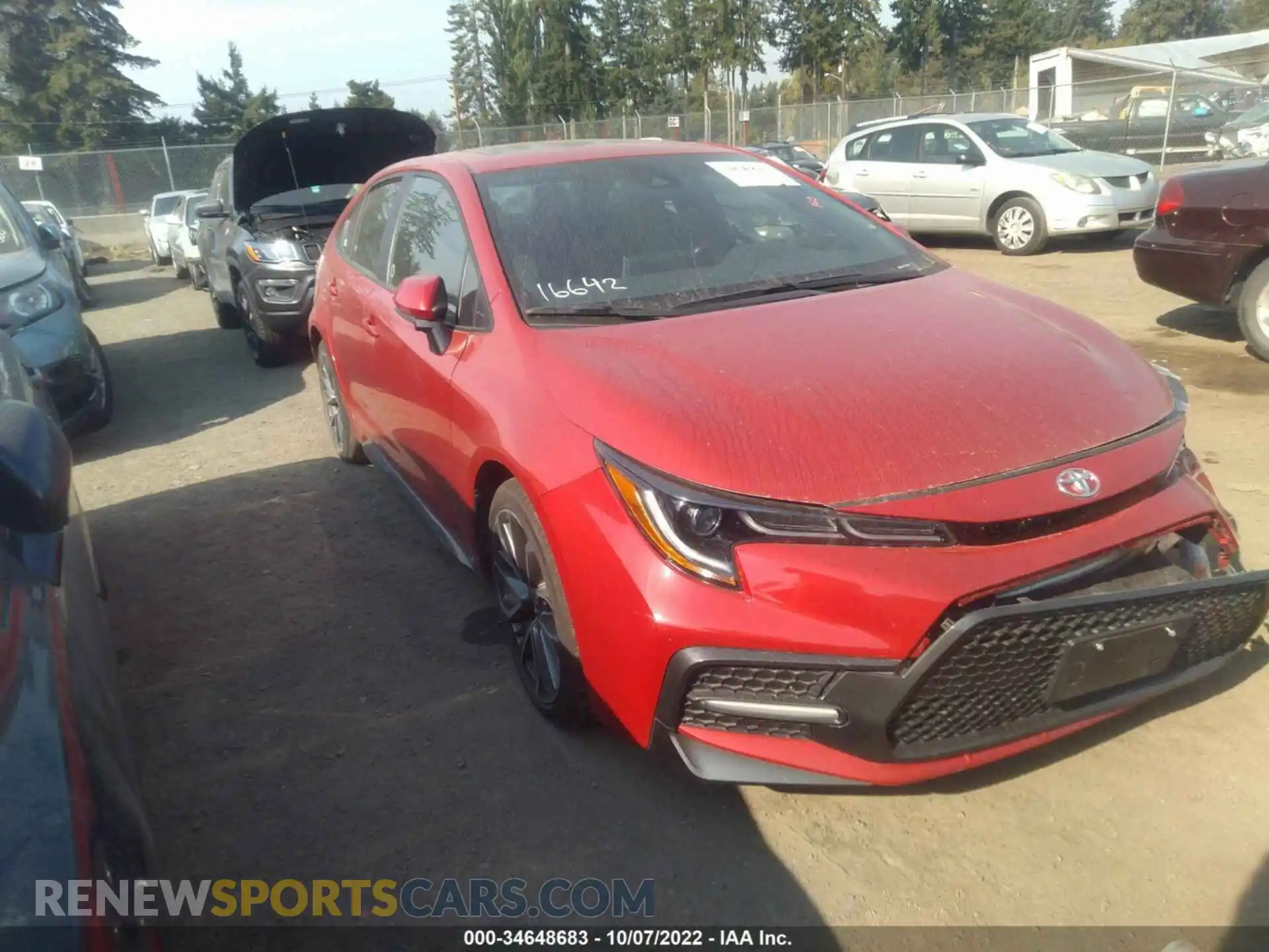 1 Photograph of a damaged car 5YFT4MCE7MP083938 TOYOTA COROLLA 2021
