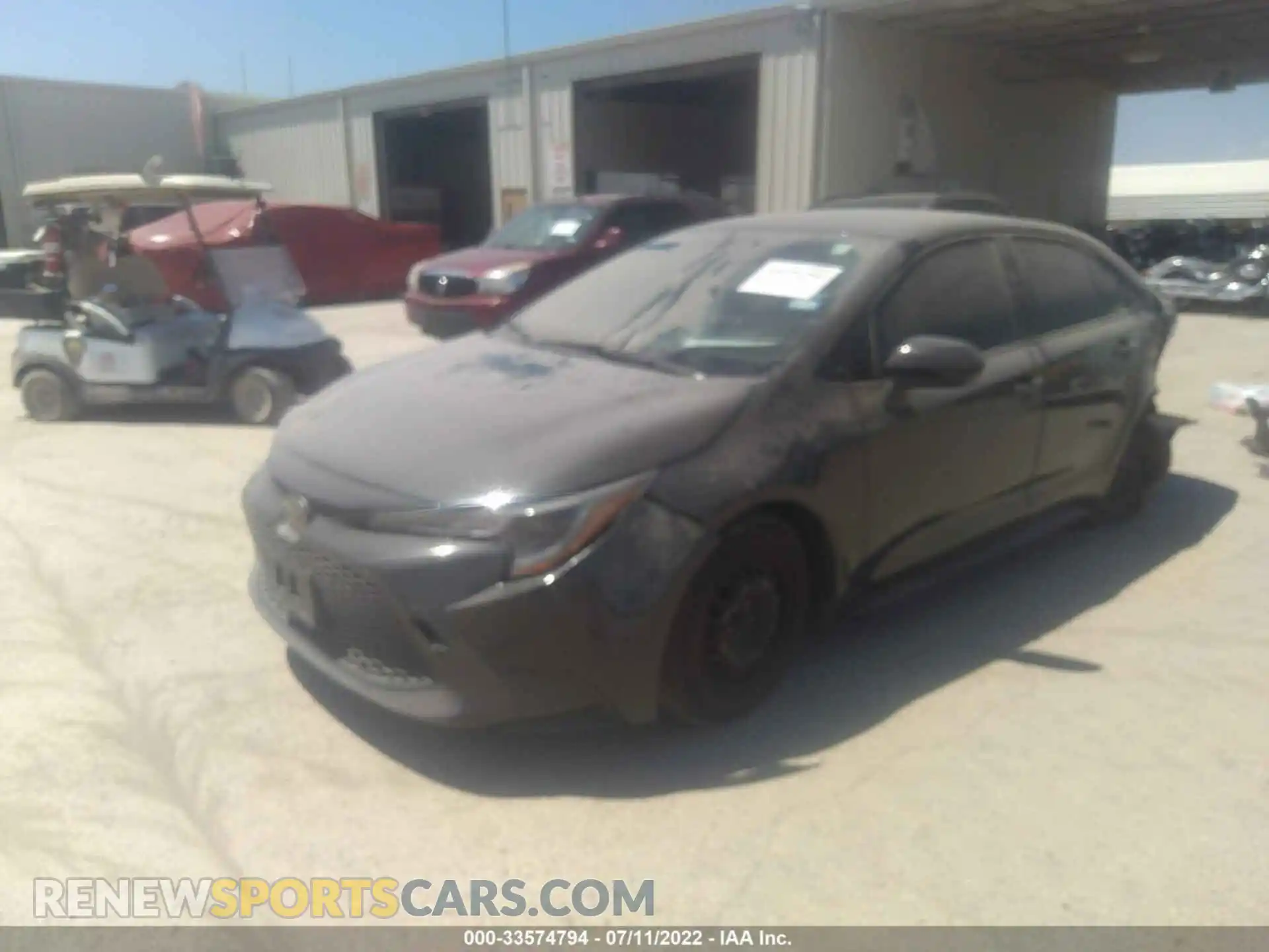2 fotografías del automóvil dañado JTDDPMAE1MJ121442 TOYOTA COROLLA 2021