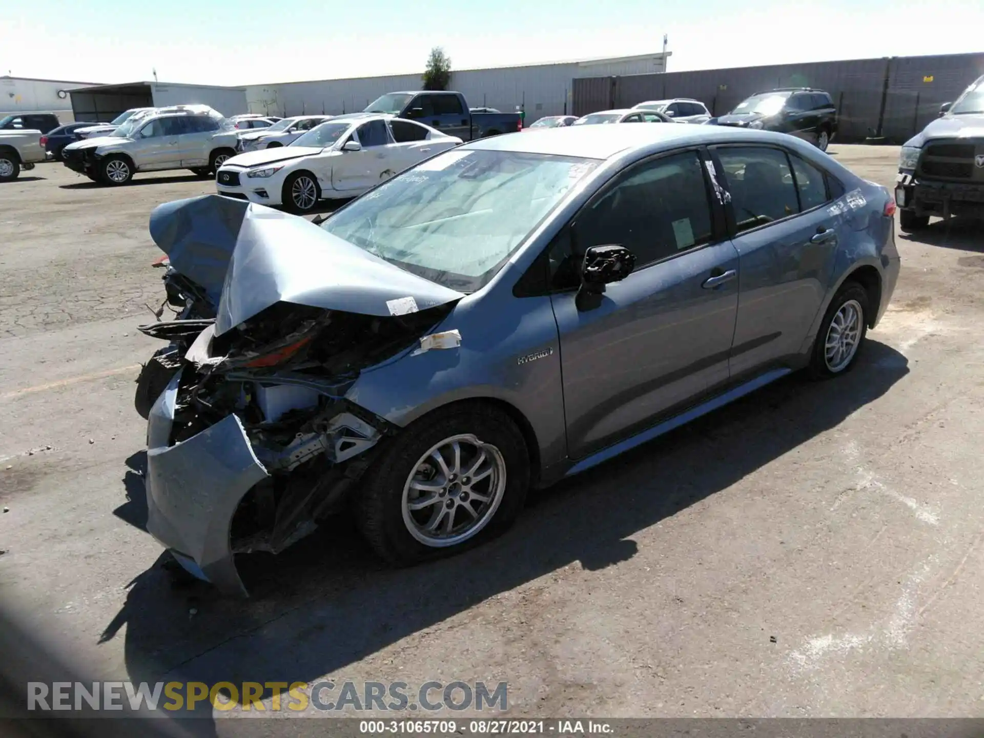 2 Photograph of a damaged car JTDEAMDE0MJ010219 TOYOTA COROLLA 2021
