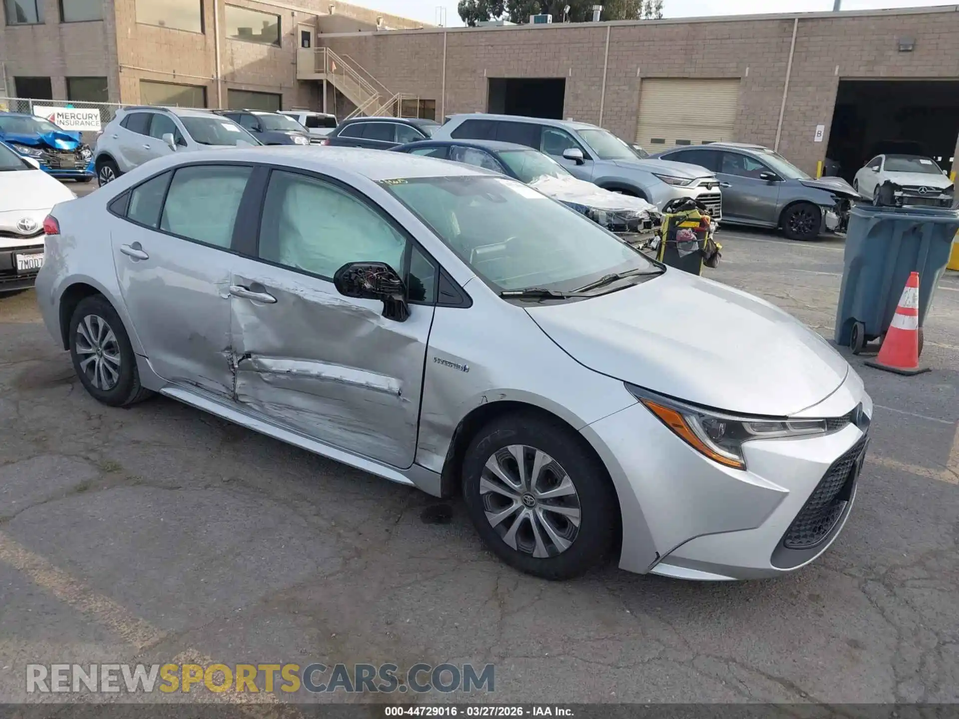 1 Photograph of a damaged car JTDEAMDE0MJ010365 TOYOTA COROLLA 2021