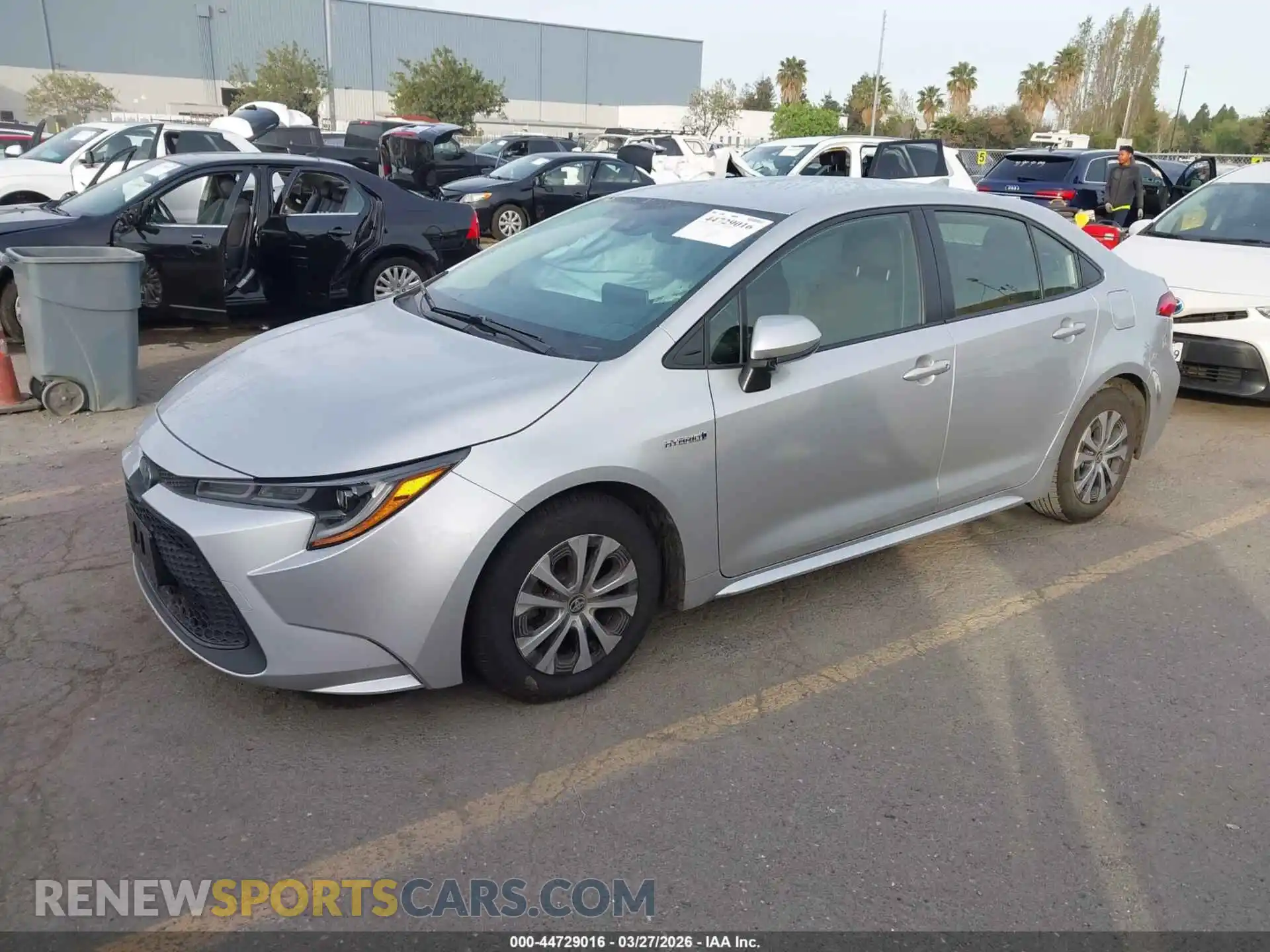 2 Photograph of a damaged car JTDEAMDE0MJ010365 TOYOTA COROLLA 2021