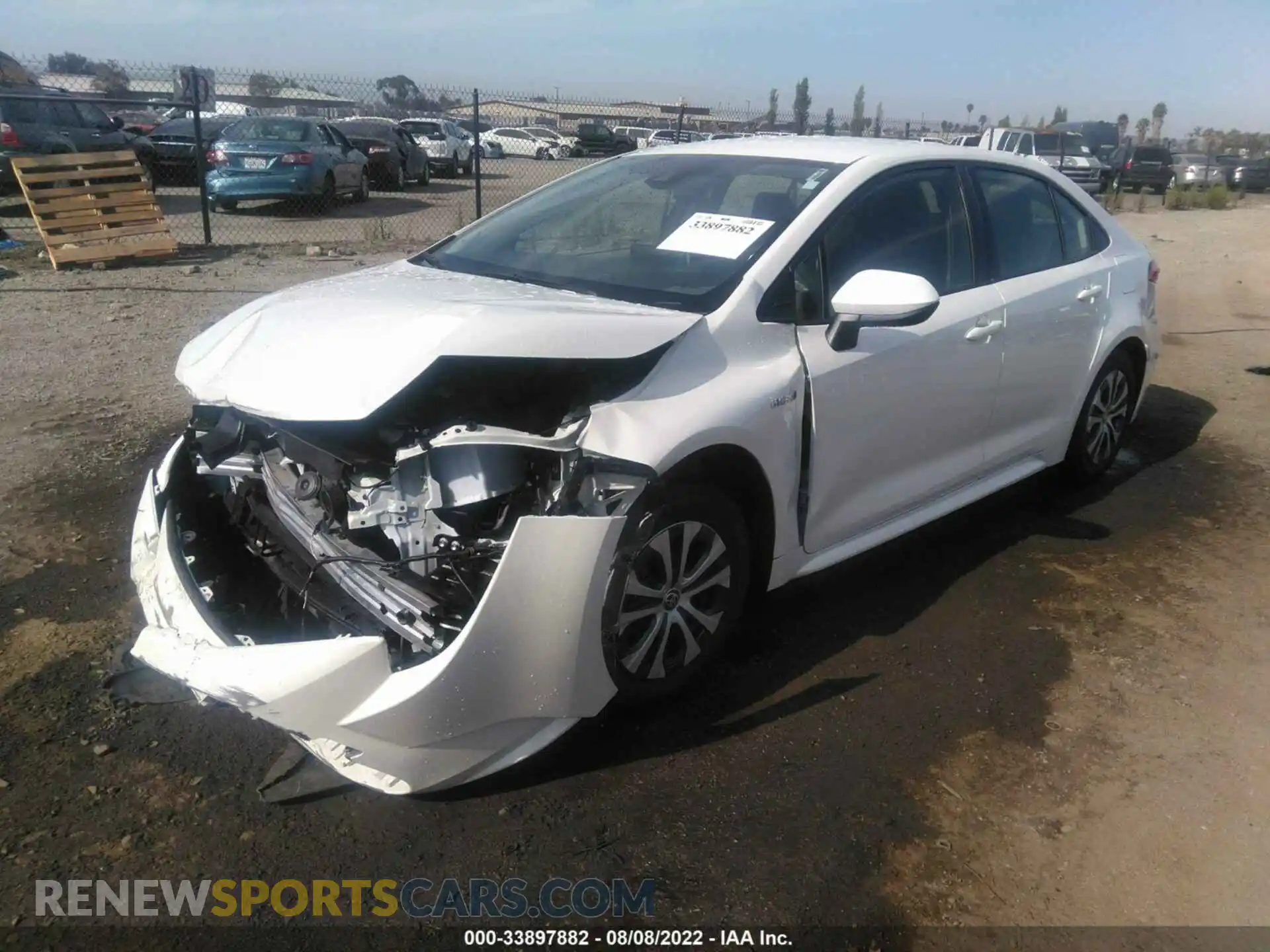 2 Photograph of a damaged car JTDEAMDE0MJ013119 TOYOTA COROLLA 2021