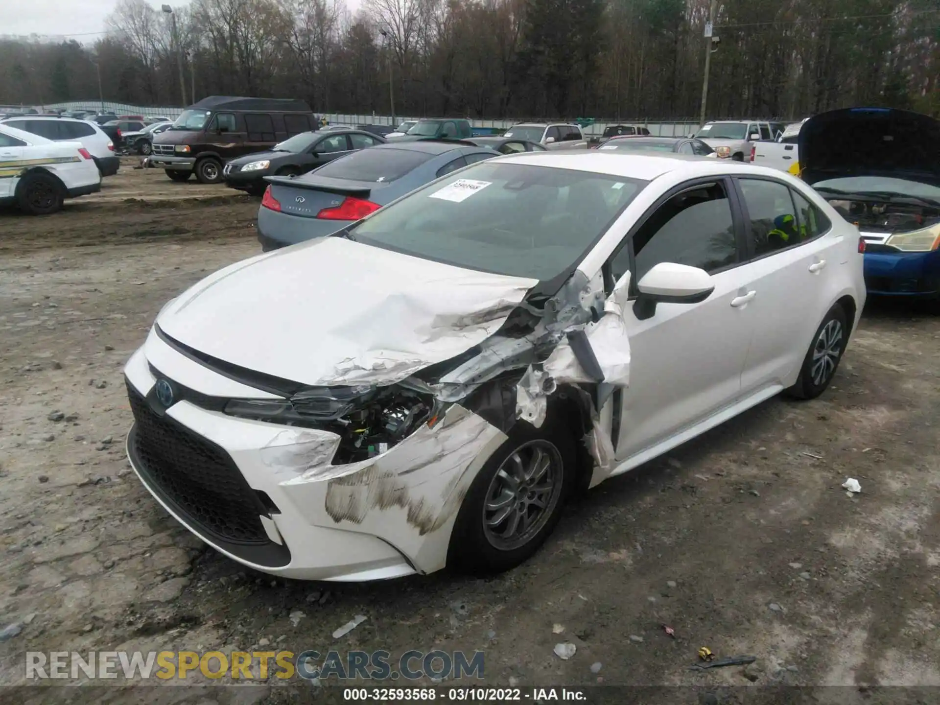 2 Photograph of a damaged car JTDEAMDE0MJ021494 TOYOTA COROLLA 2021