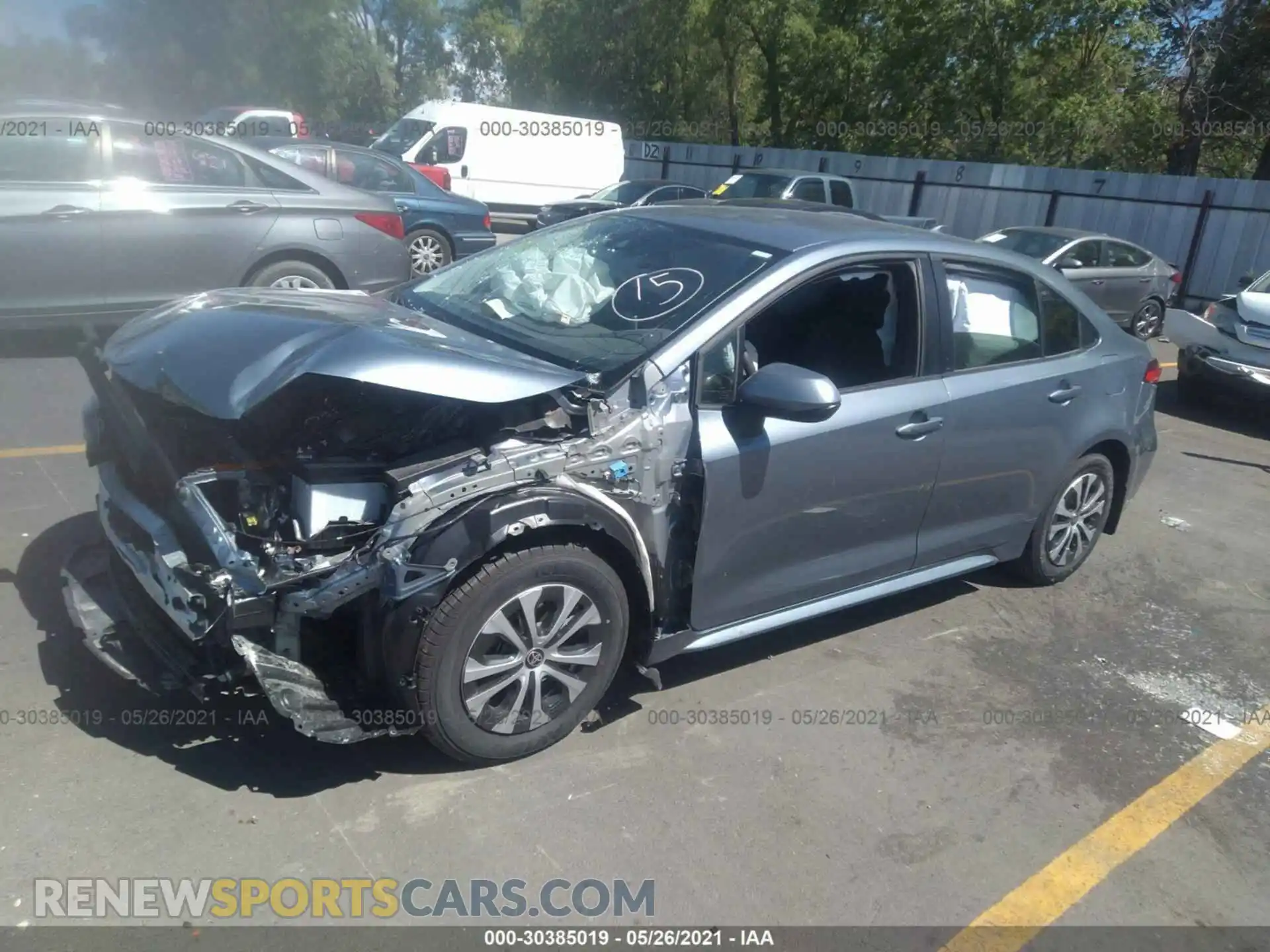 2 Photograph of a damaged car JTDEAMDE1MJ004574 TOYOTA COROLLA 2021