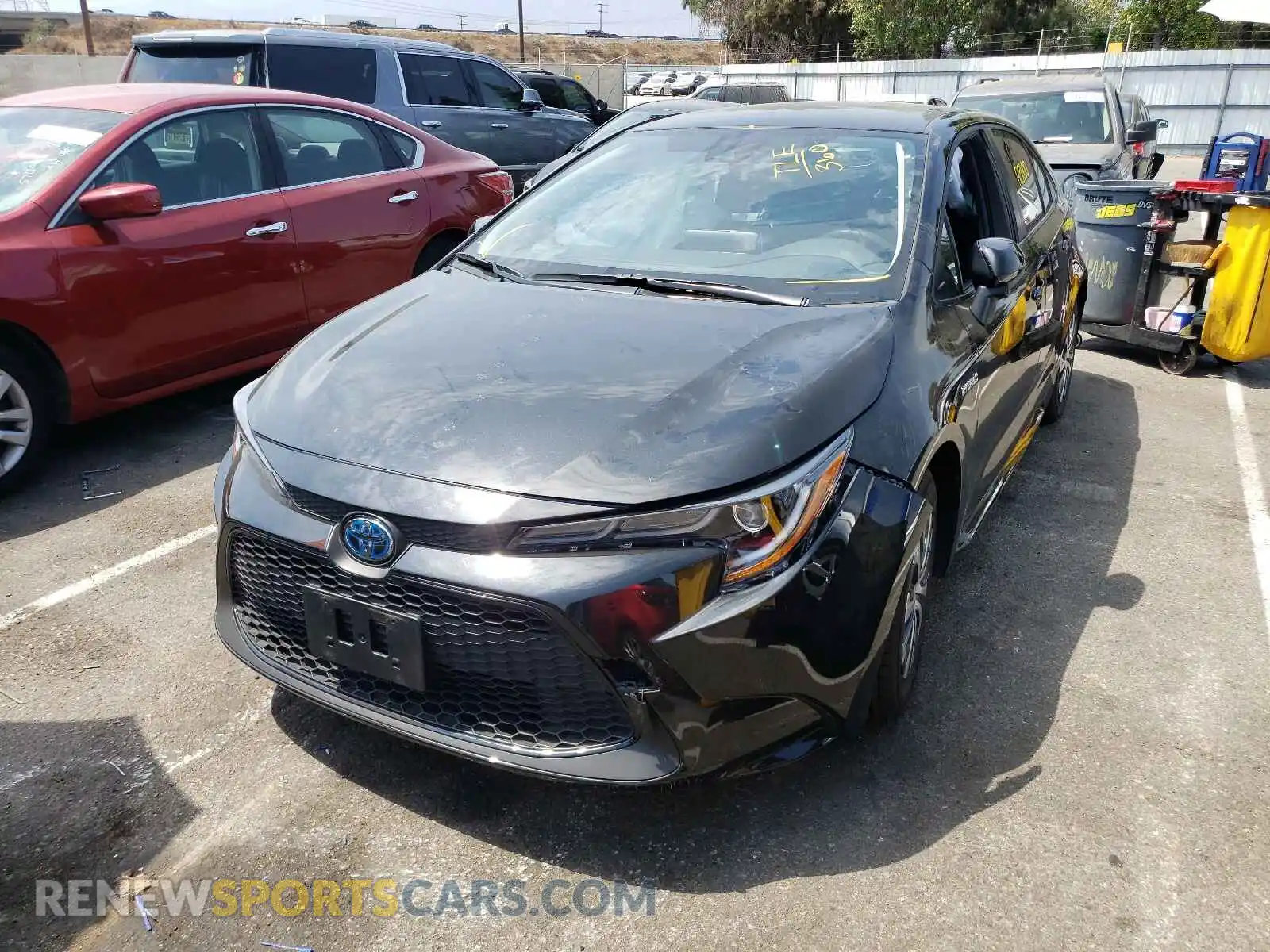 2 Photograph of a damaged car JTDEAMDE1MJ019091 TOYOTA COROLLA 2021