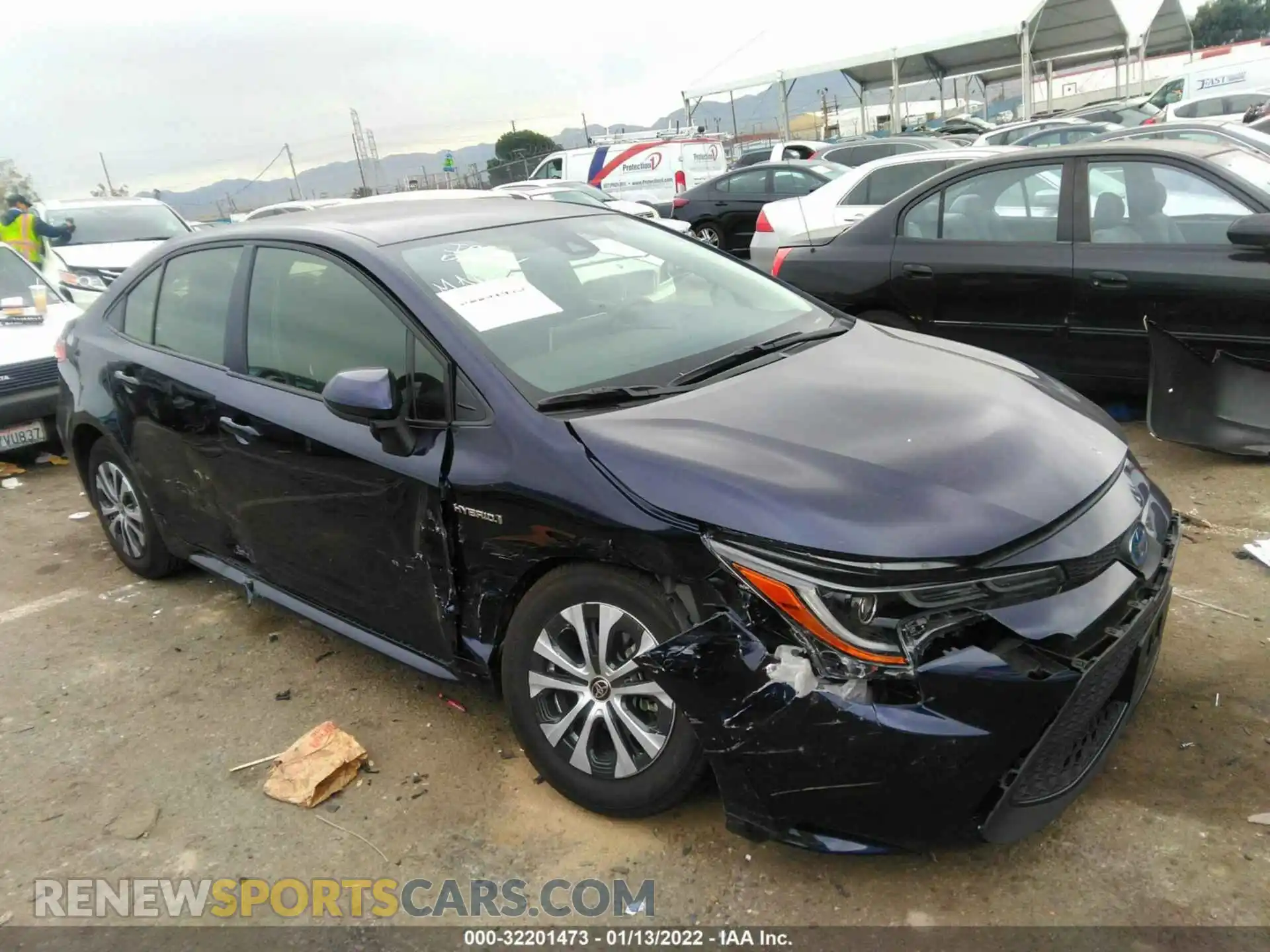 1 Photograph of a damaged car JTDEAMDE1MJ019253 TOYOTA COROLLA 2021