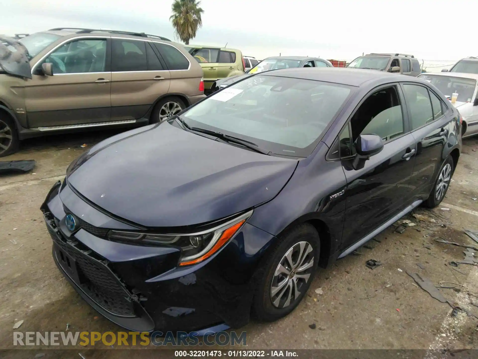 2 Photograph of a damaged car JTDEAMDE1MJ019253 TOYOTA COROLLA 2021
