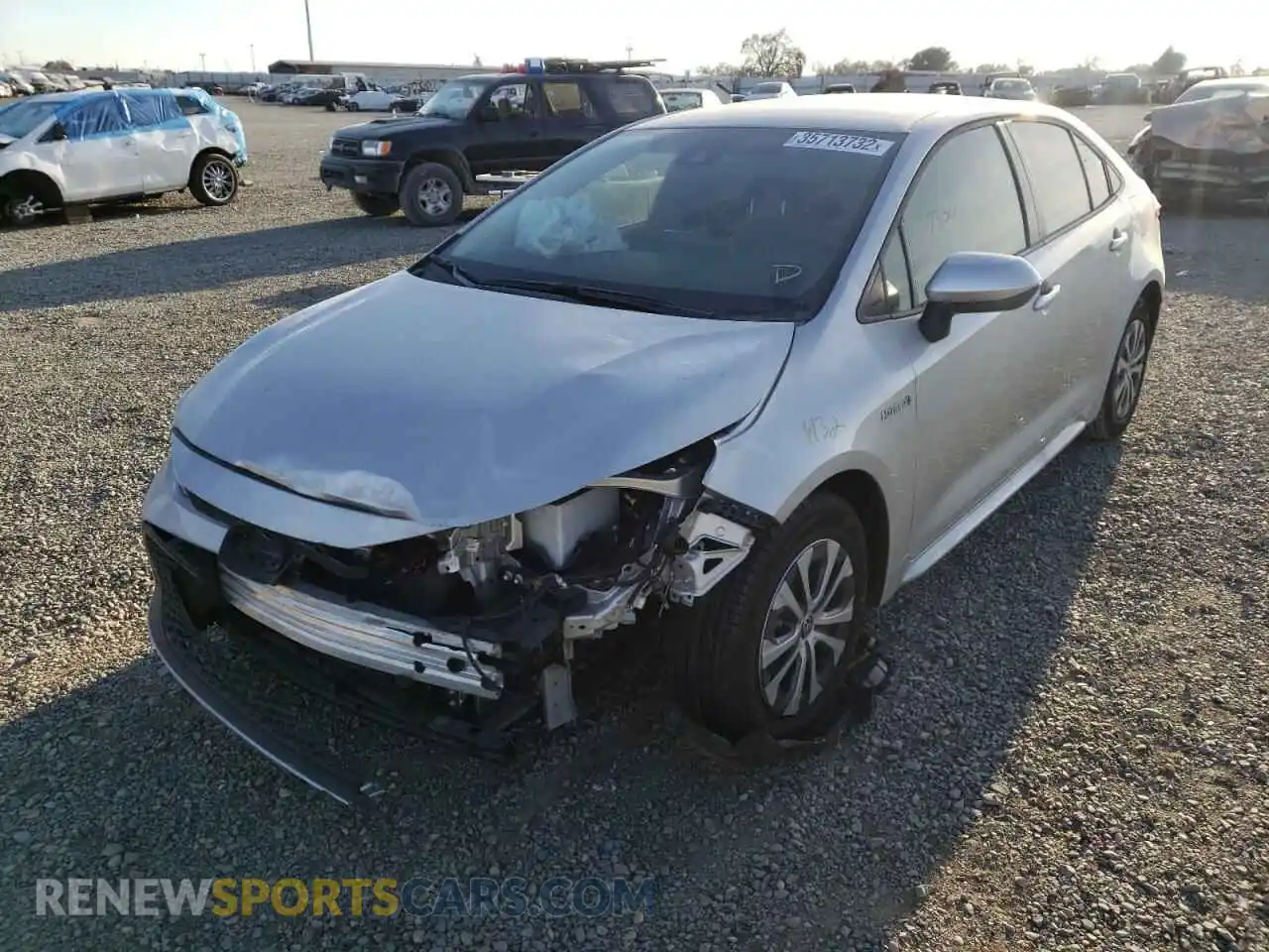 2 Photograph of a damaged car JTDEAMDE1MJ021567 TOYOTA COROLLA 2021