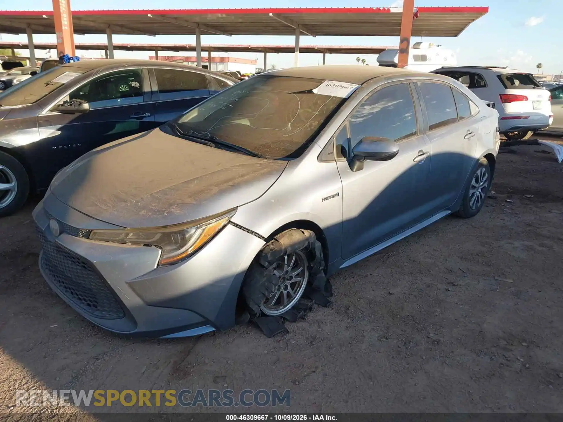 2 Photograph of a damaged car JTDEAMDE1MJ028065 TOYOTA COROLLA 2021