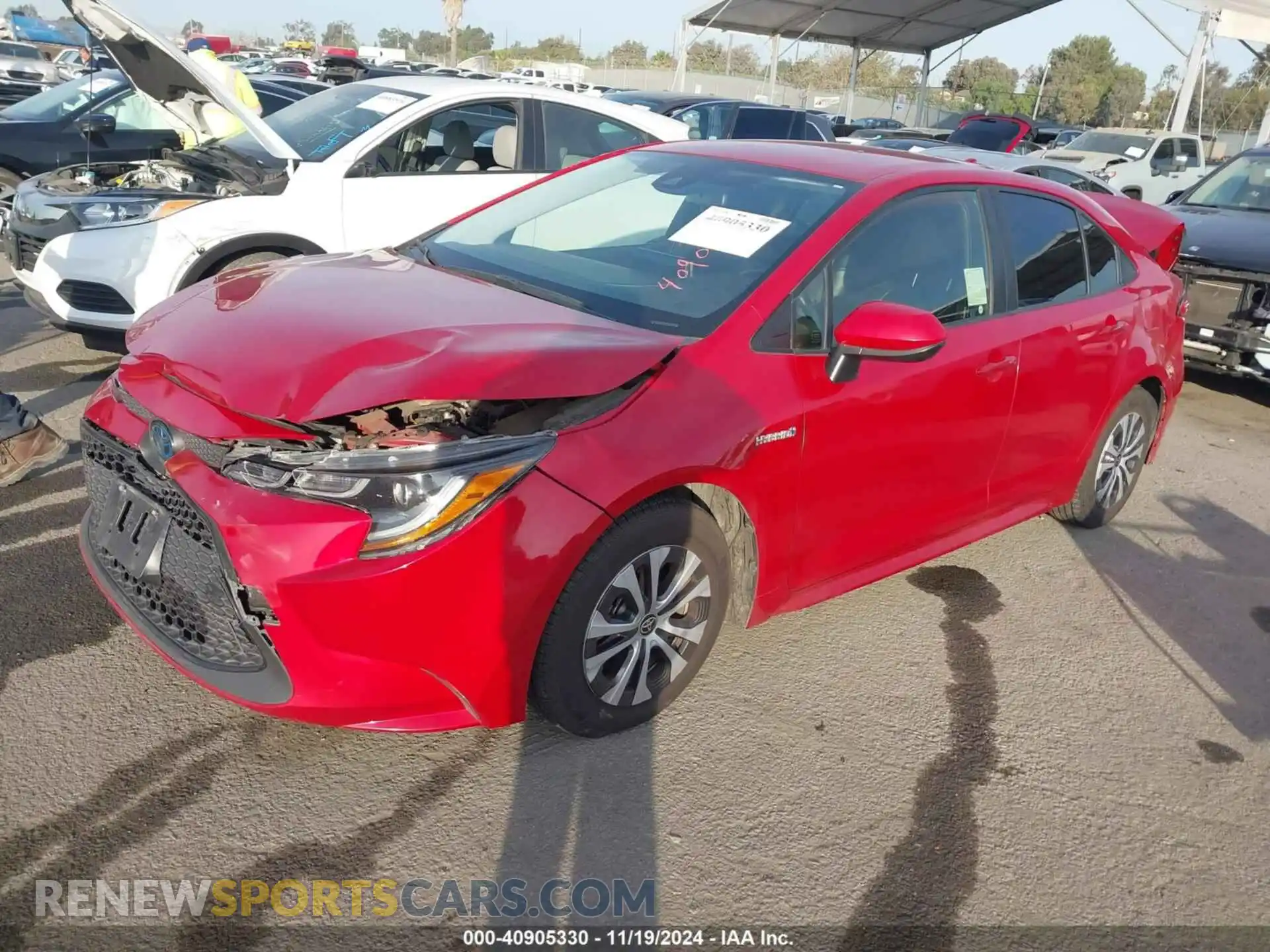 2 Photograph of a damaged car JTDEAMDE1MJ030964 TOYOTA COROLLA 2021