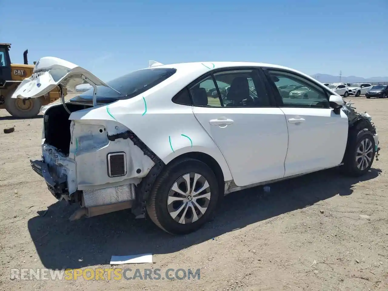3 Photograph of a damaged car JTDEAMDE2MJ000128 TOYOTA COROLLA 2021