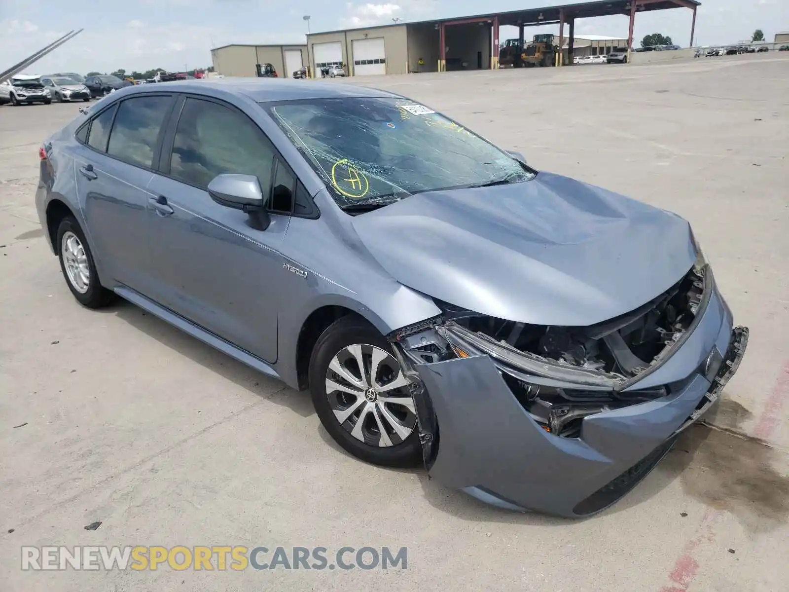1 Photograph of a damaged car JTDEAMDE2MJ005281 TOYOTA COROLLA 2021