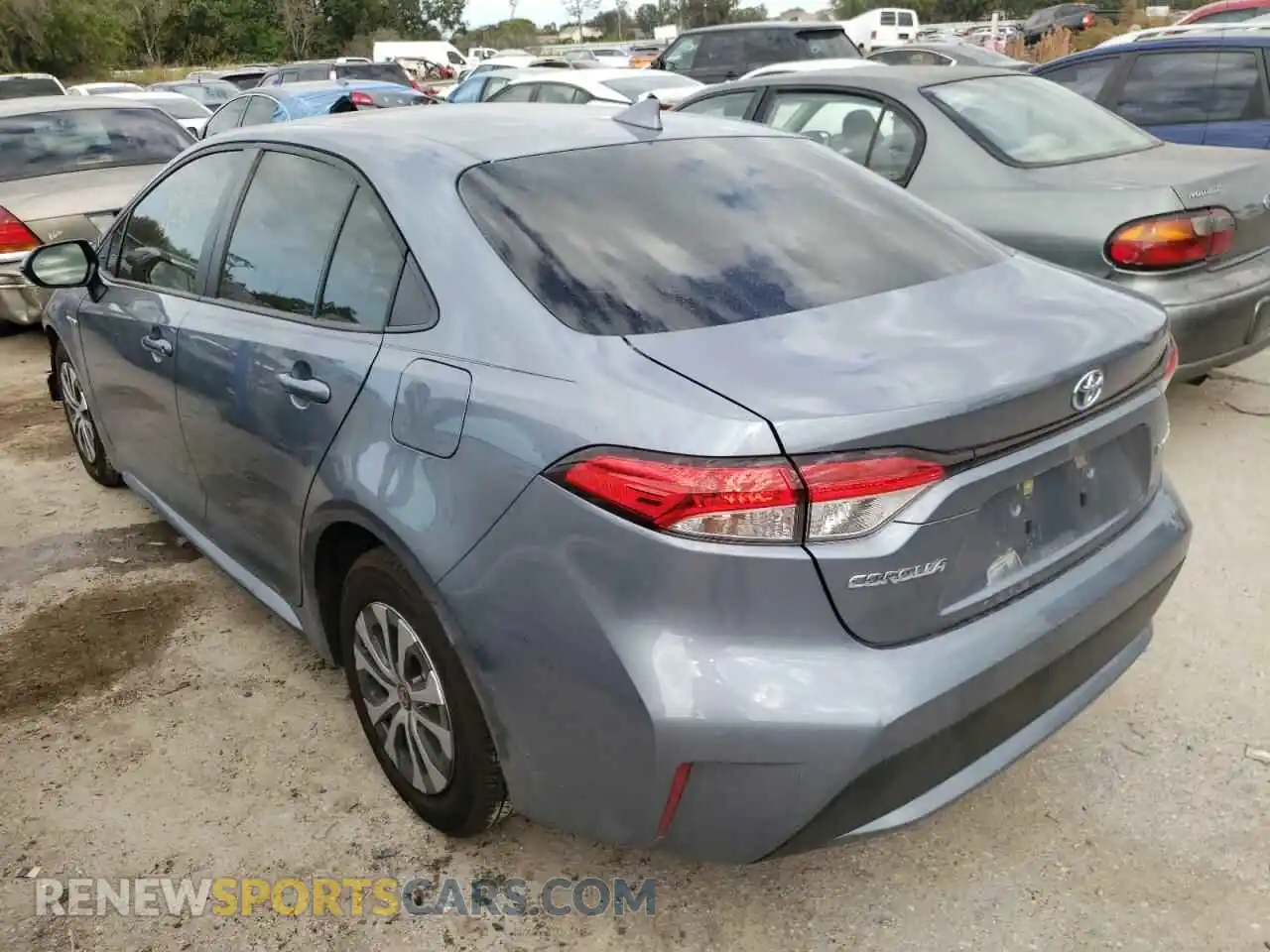 3 Фотография поврежденного автомобиля JTDEAMDE2MJ006947 TOYOTA COROLLA 2021