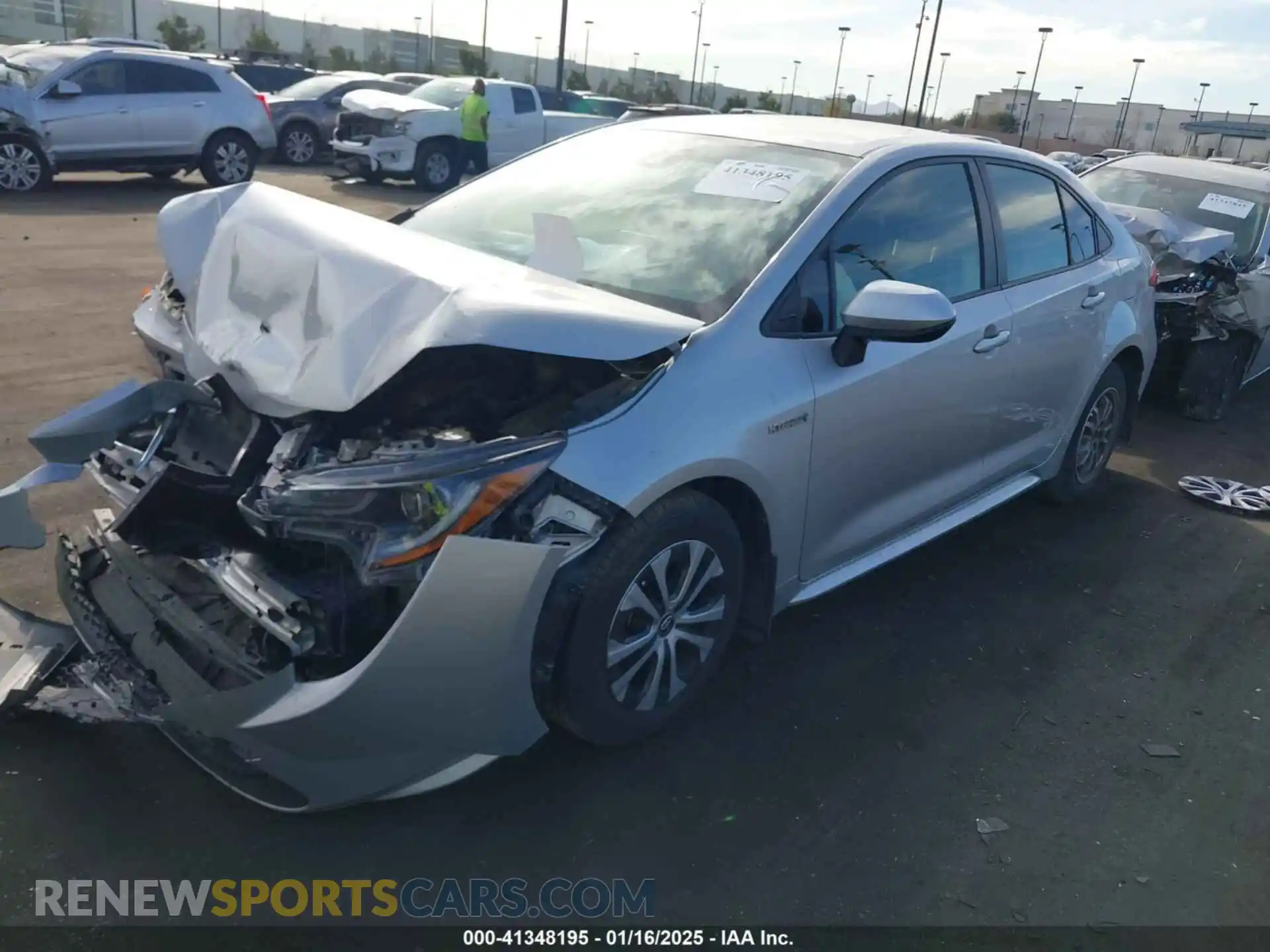 2 Photograph of a damaged car JTDEAMDE2MJ007497 TOYOTA COROLLA 2021