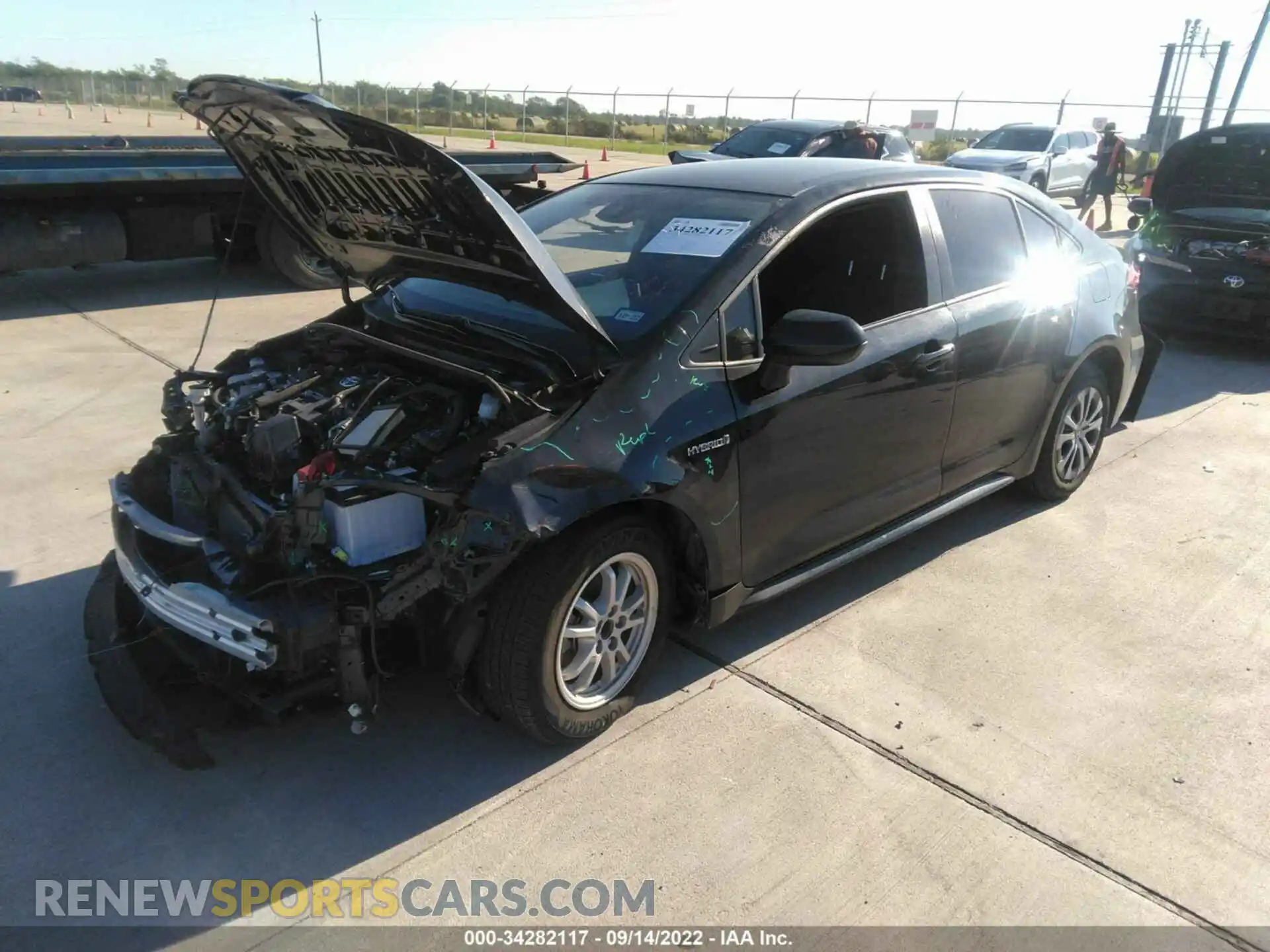 2 Photograph of a damaged car JTDEAMDE2MJ012344 TOYOTA COROLLA 2021