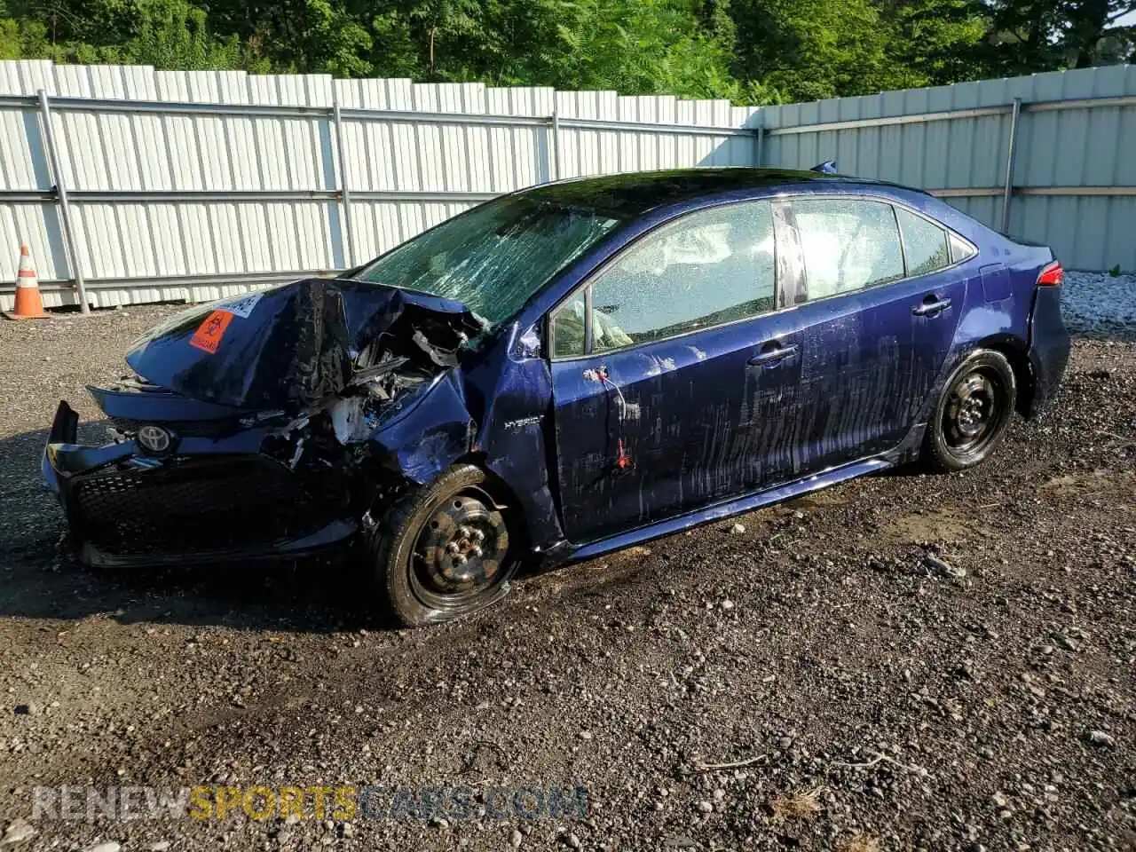 1 Photograph of a damaged car JTDEAMDE2MJ014305 TOYOTA COROLLA 2021