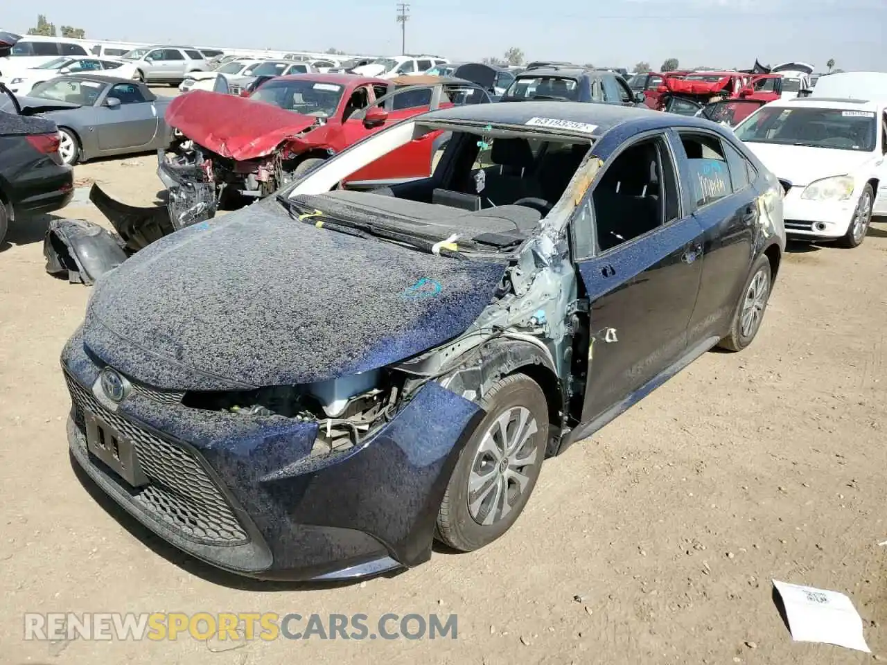 2 Photograph of a damaged car JTDEAMDE2MJ015289 TOYOTA COROLLA 2021