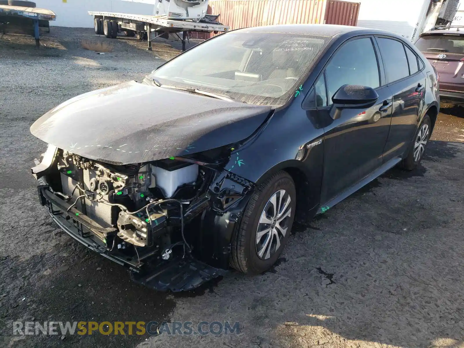 2 Photograph of a damaged car JTDEAMDE2MJ016538 TOYOTA COROLLA 2021