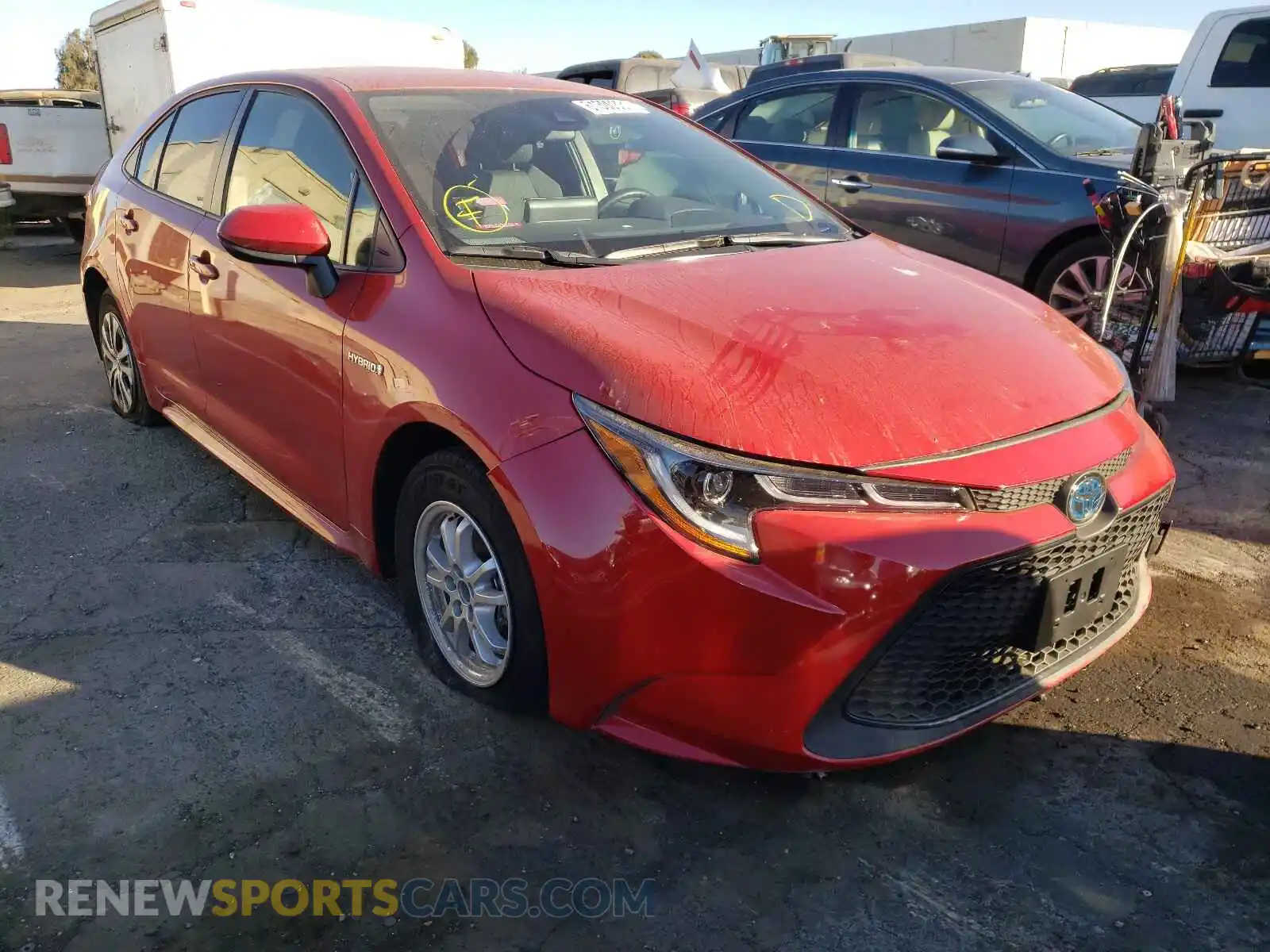 1 Photograph of a damaged car JTDEAMDE2MJ017561 TOYOTA COROLLA 2021