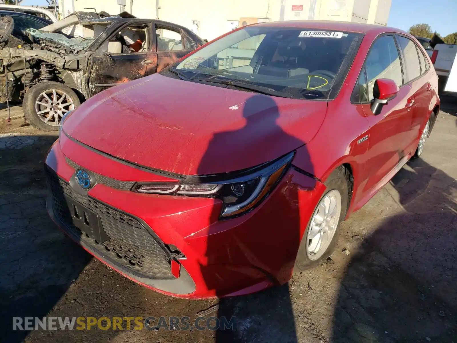 2 Photograph of a damaged car JTDEAMDE2MJ017561 TOYOTA COROLLA 2021
