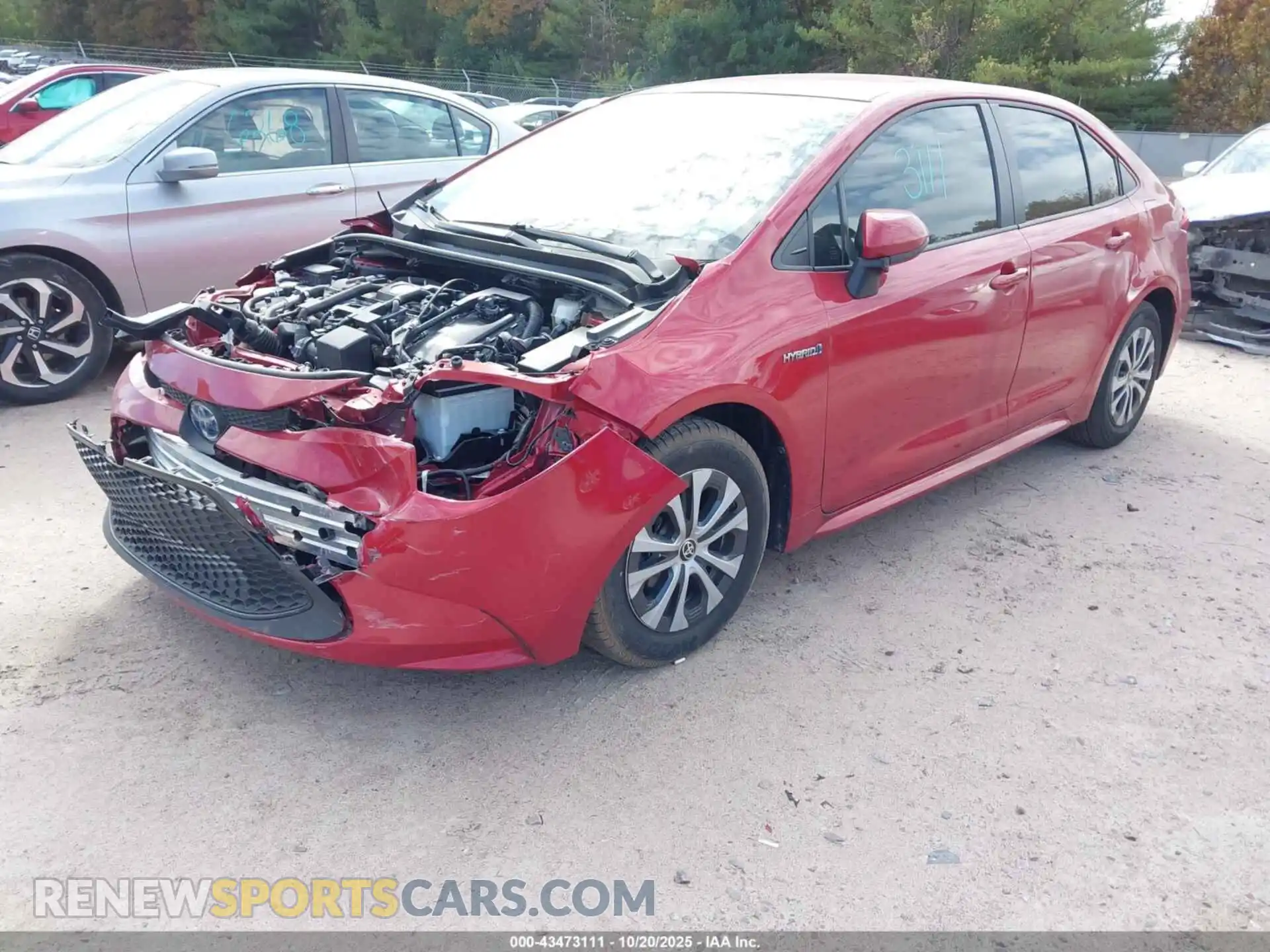 2 Photograph of a damaged car JTDEAMDE2MJ020170 TOYOTA COROLLA 2021