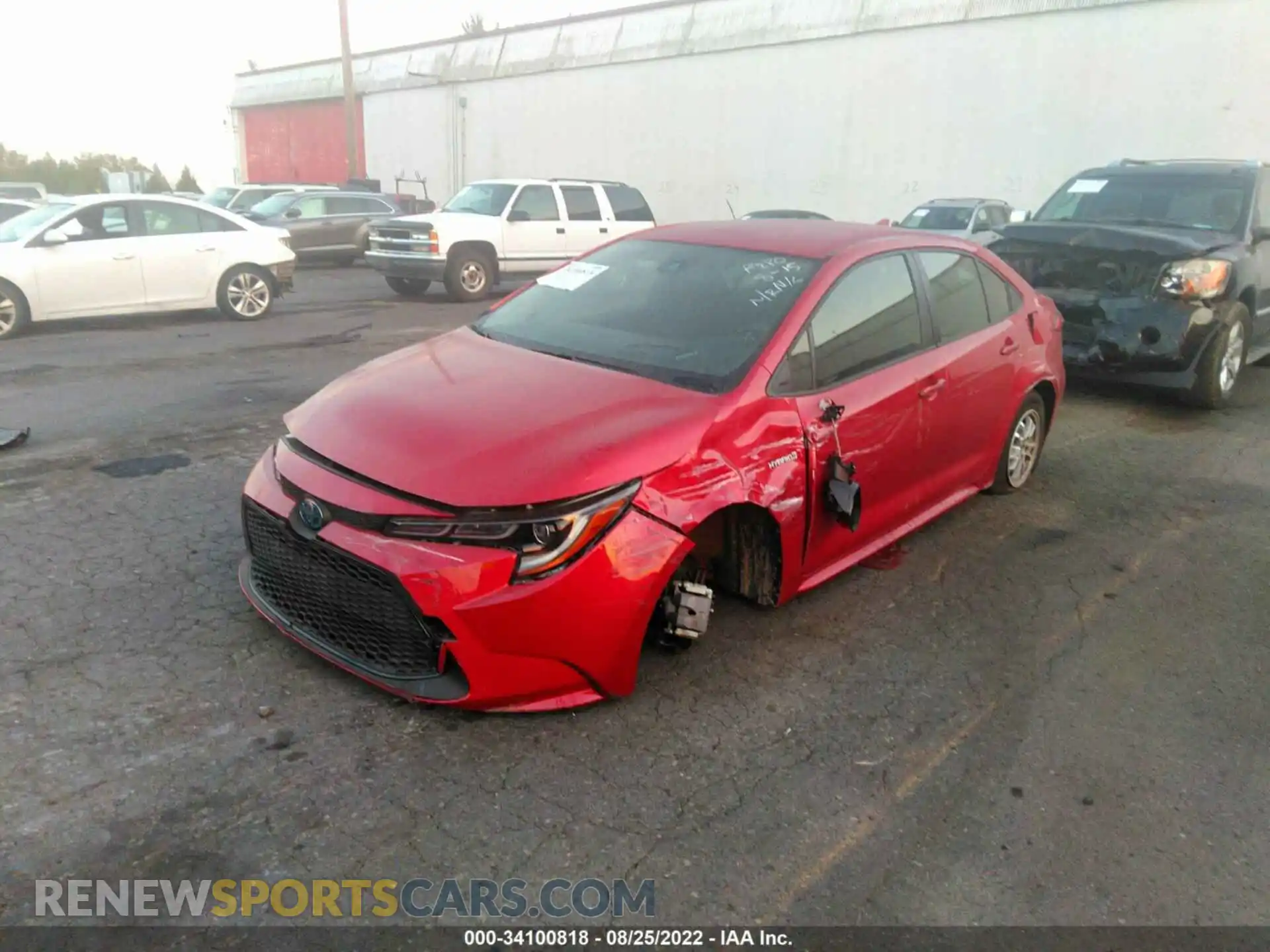2 Photograph of a damaged car JTDEAMDE2MJ024851 TOYOTA COROLLA 2021