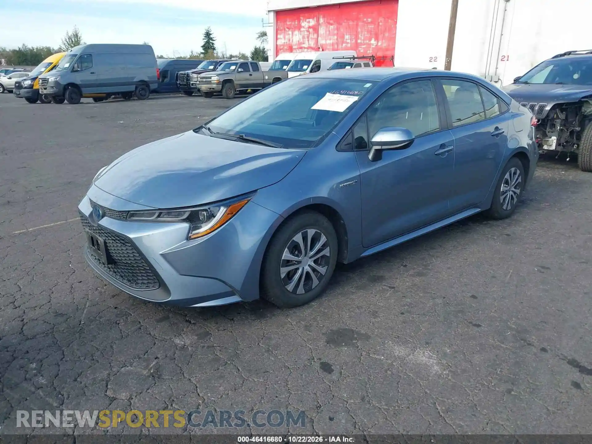 2 Photograph of a damaged car JTDEAMDE2MJ025322 TOYOTA COROLLA 2021
