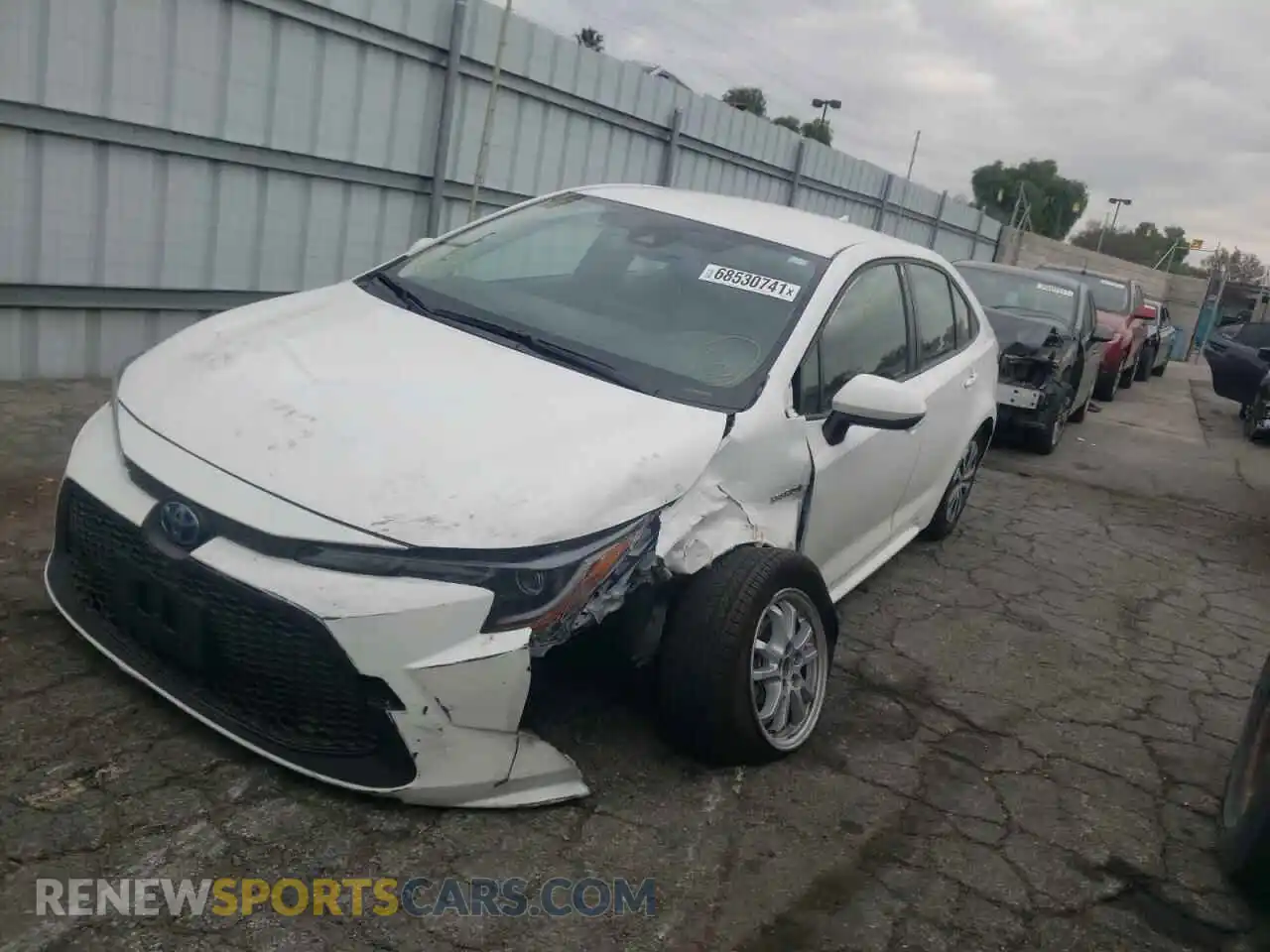 2 fotografías del automóvil dañado JTDEAMDE2MJ033971 TOYOTA COROLLA 2021