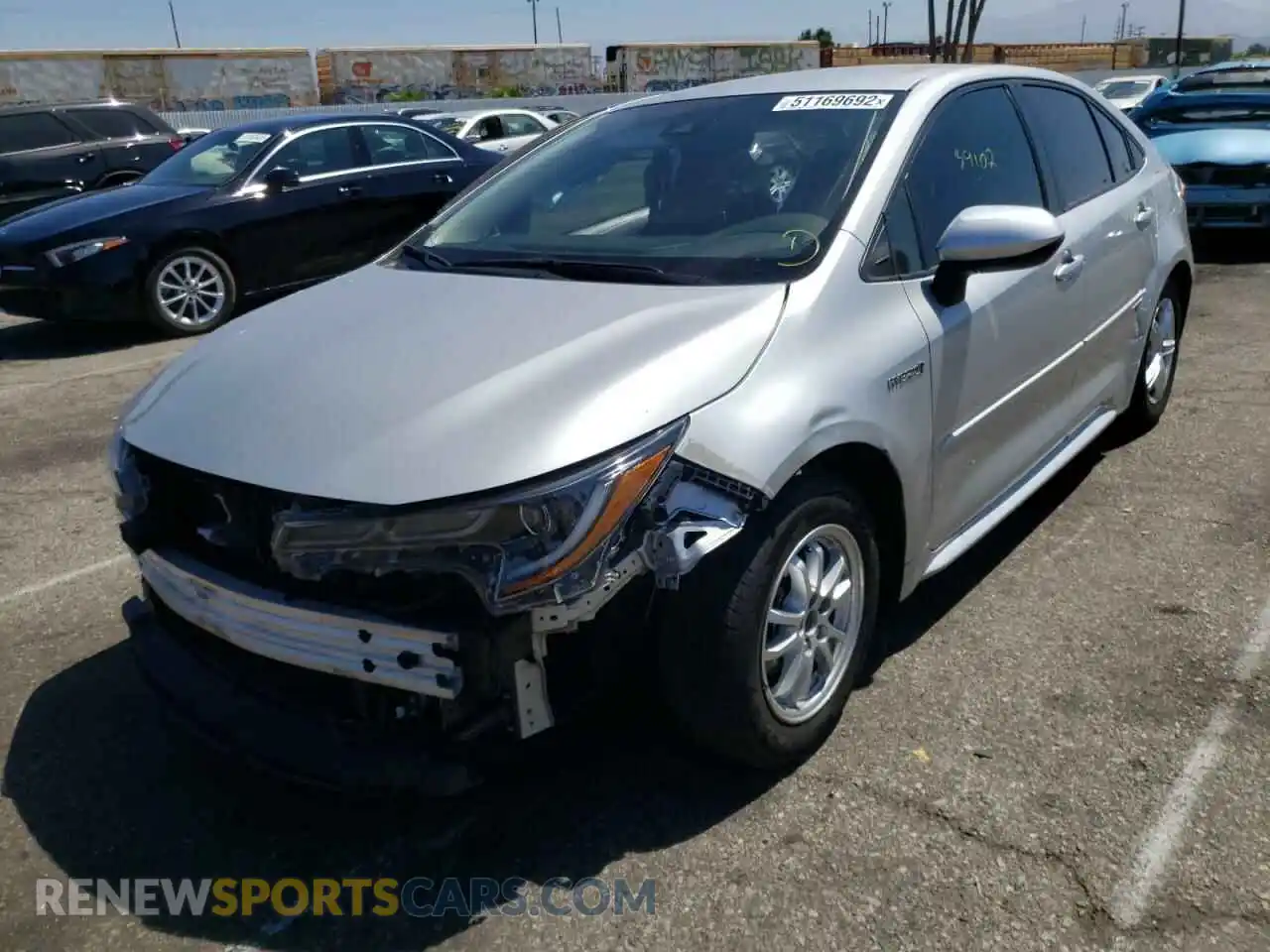 2 Photograph of a damaged car JTDEAMDE3MJ005564 TOYOTA COROLLA 2021