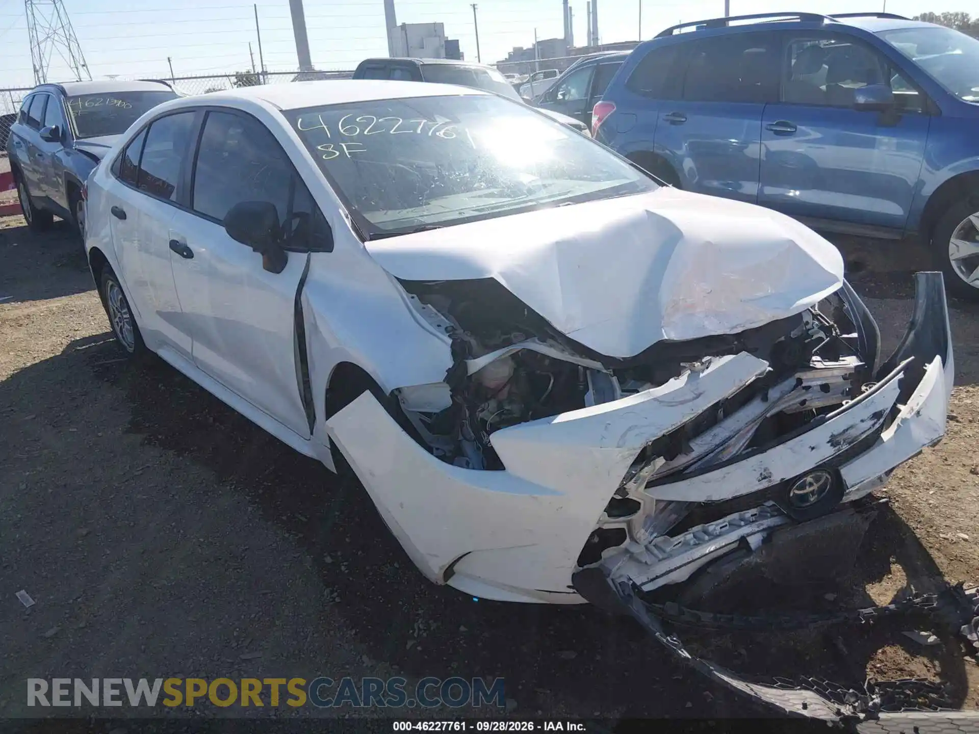 1 Photograph of a damaged car JTDEAMDE3MJ024213 TOYOTA COROLLA 2021