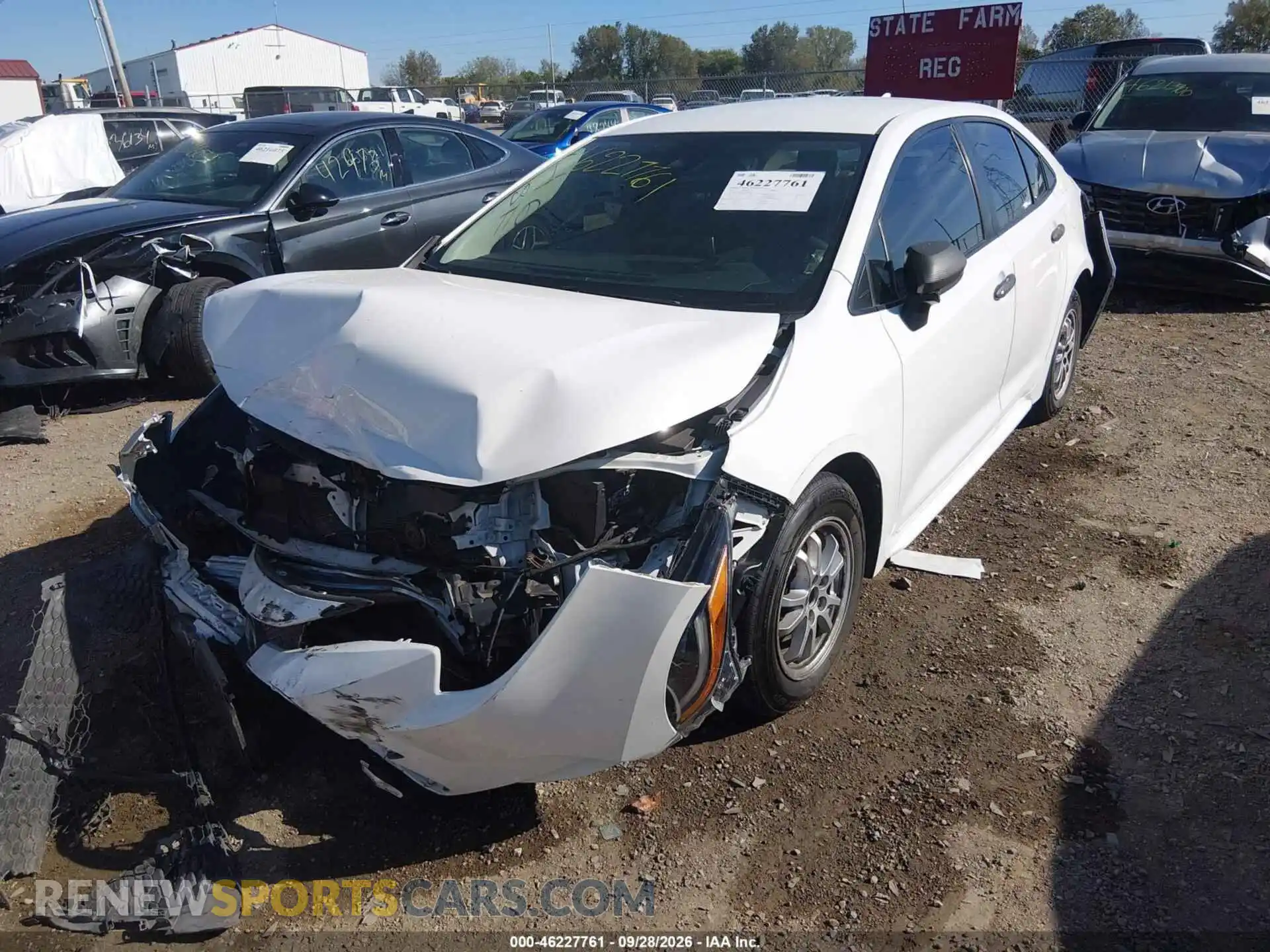 2 Photograph of a damaged car JTDEAMDE3MJ024213 TOYOTA COROLLA 2021