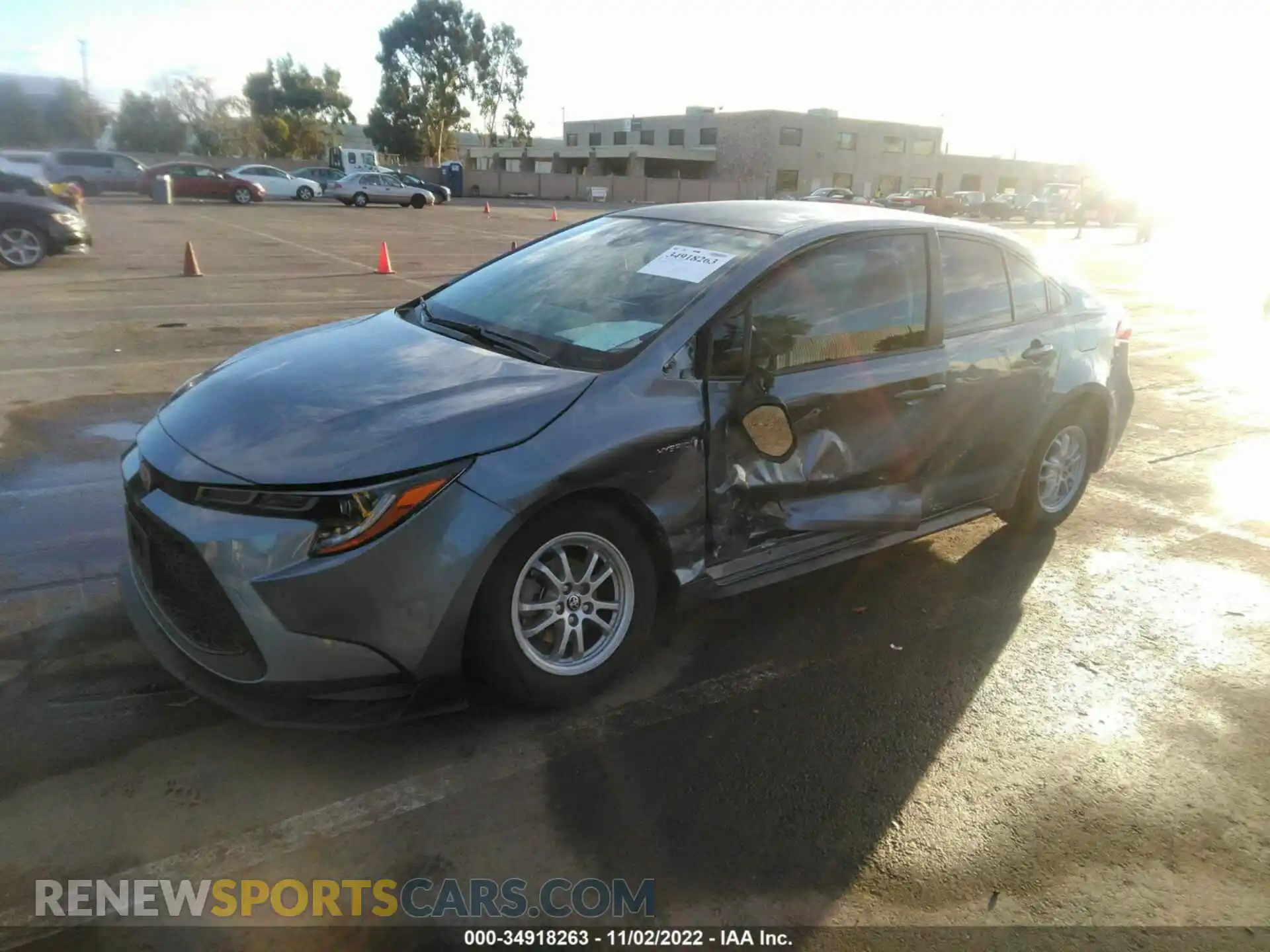 2 Photograph of a damaged car JTDEAMDE3MJ026768 TOYOTA COROLLA 2021