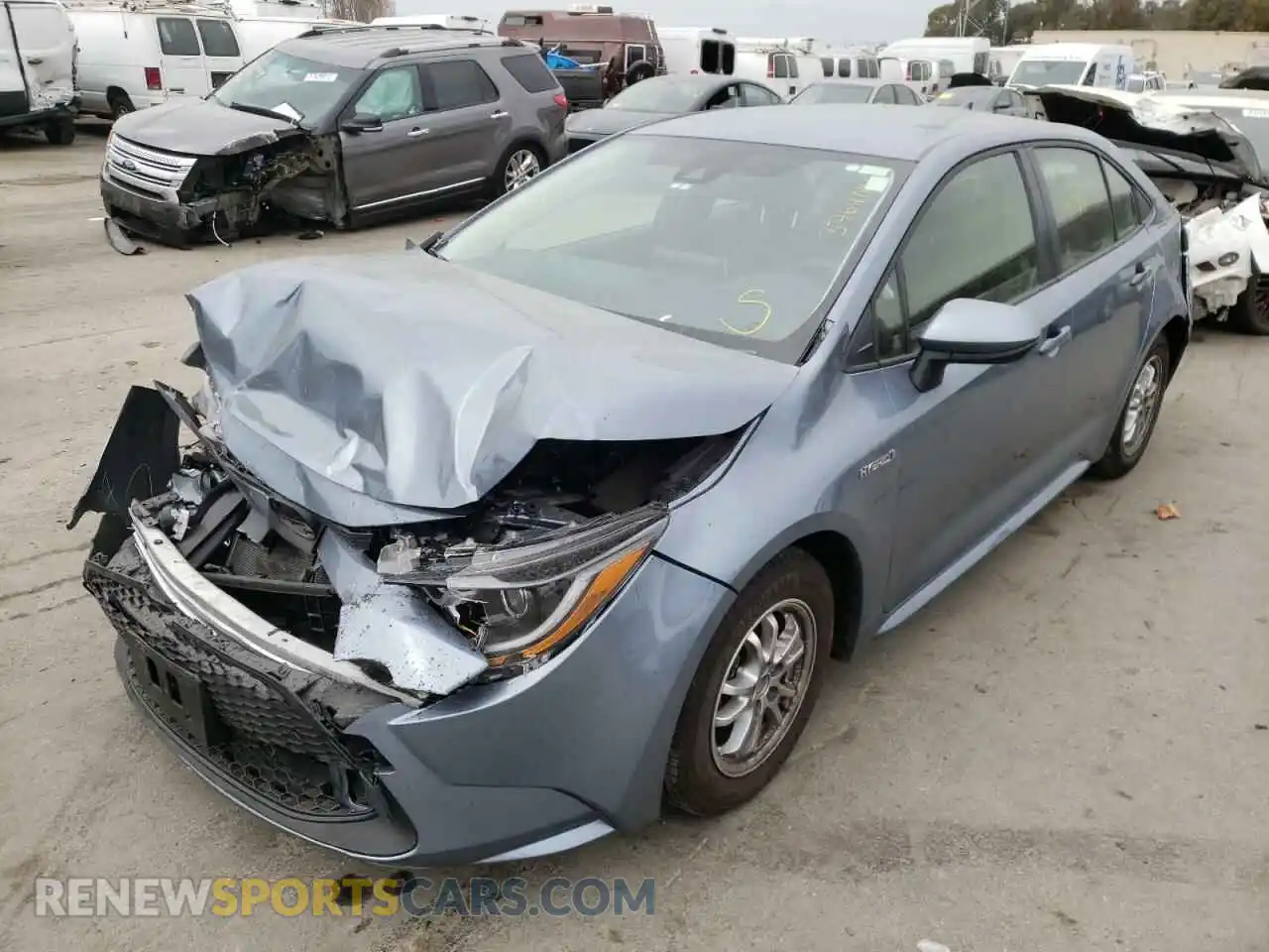 2 Photograph of a damaged car JTDEAMDE3MJ027502 TOYOTA COROLLA 2021