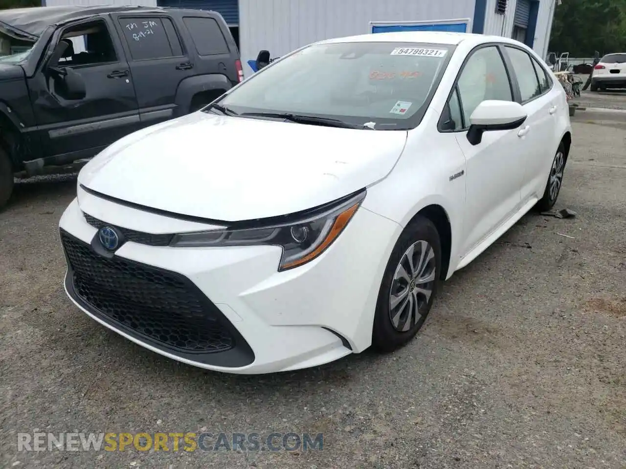 2 fotografías del automóvil dañado JTDEAMDE3MJ030951 TOYOTA COROLLA 2021