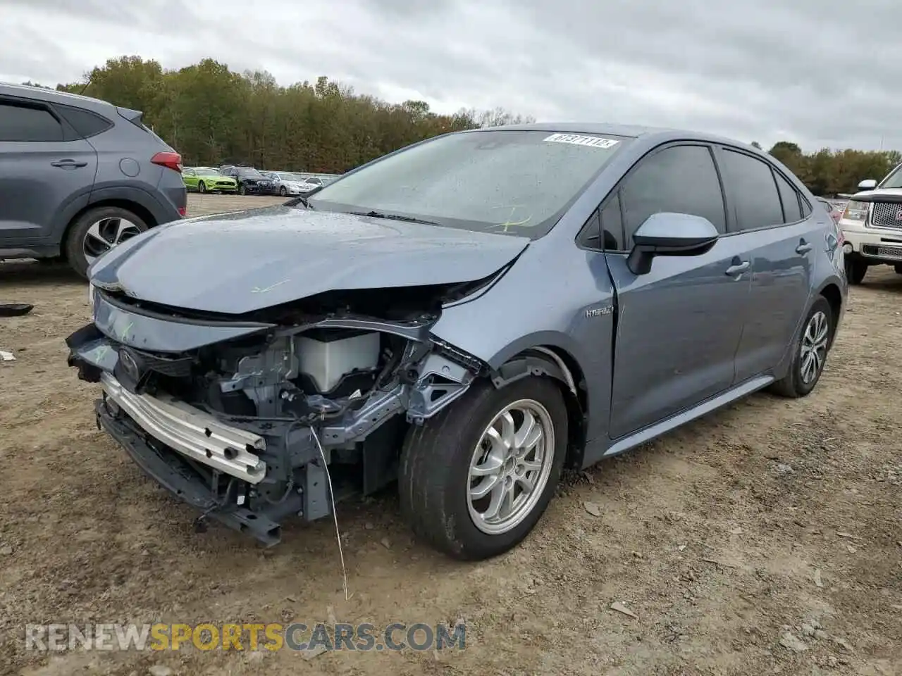 2 Photograph of a damaged car JTDEAMDE4MJ005198 TOYOTA COROLLA 2021