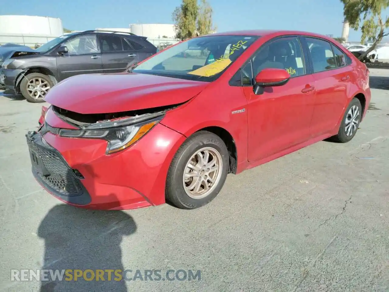 2 Photograph of a damaged car JTDEAMDE4MJ005914 TOYOTA COROLLA 2021