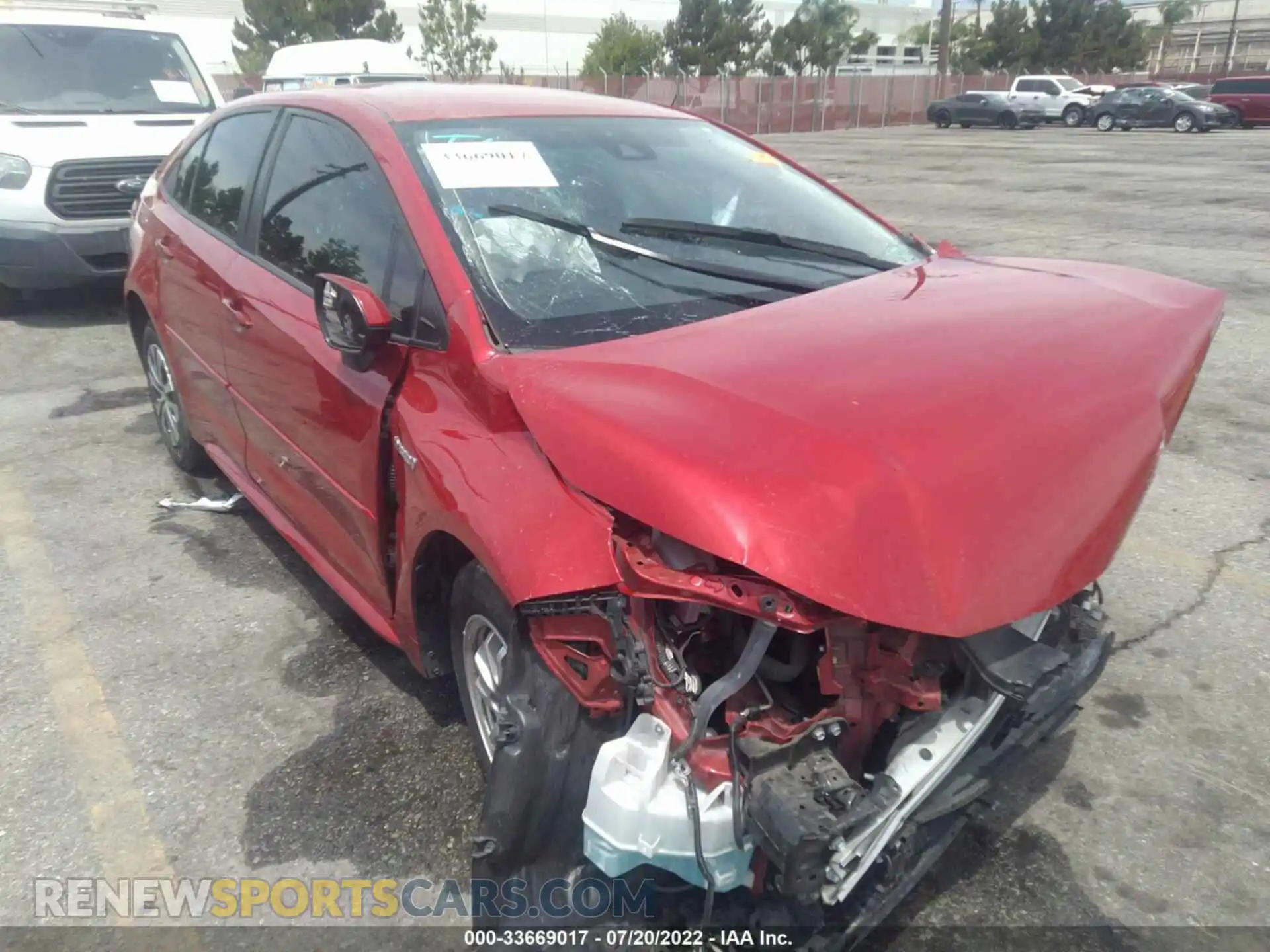1 Photograph of a damaged car JTDEAMDE4MJ007372 TOYOTA COROLLA 2021
