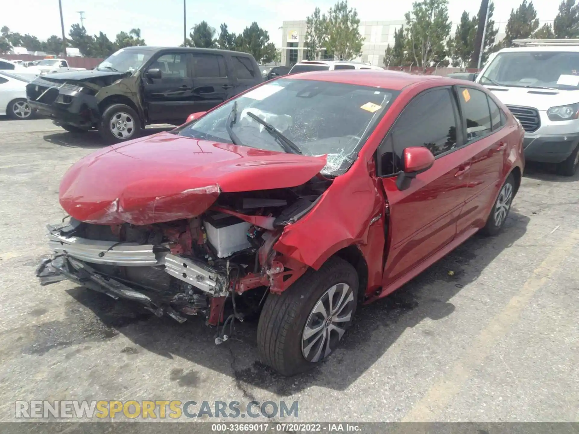 2 Photograph of a damaged car JTDEAMDE4MJ007372 TOYOTA COROLLA 2021