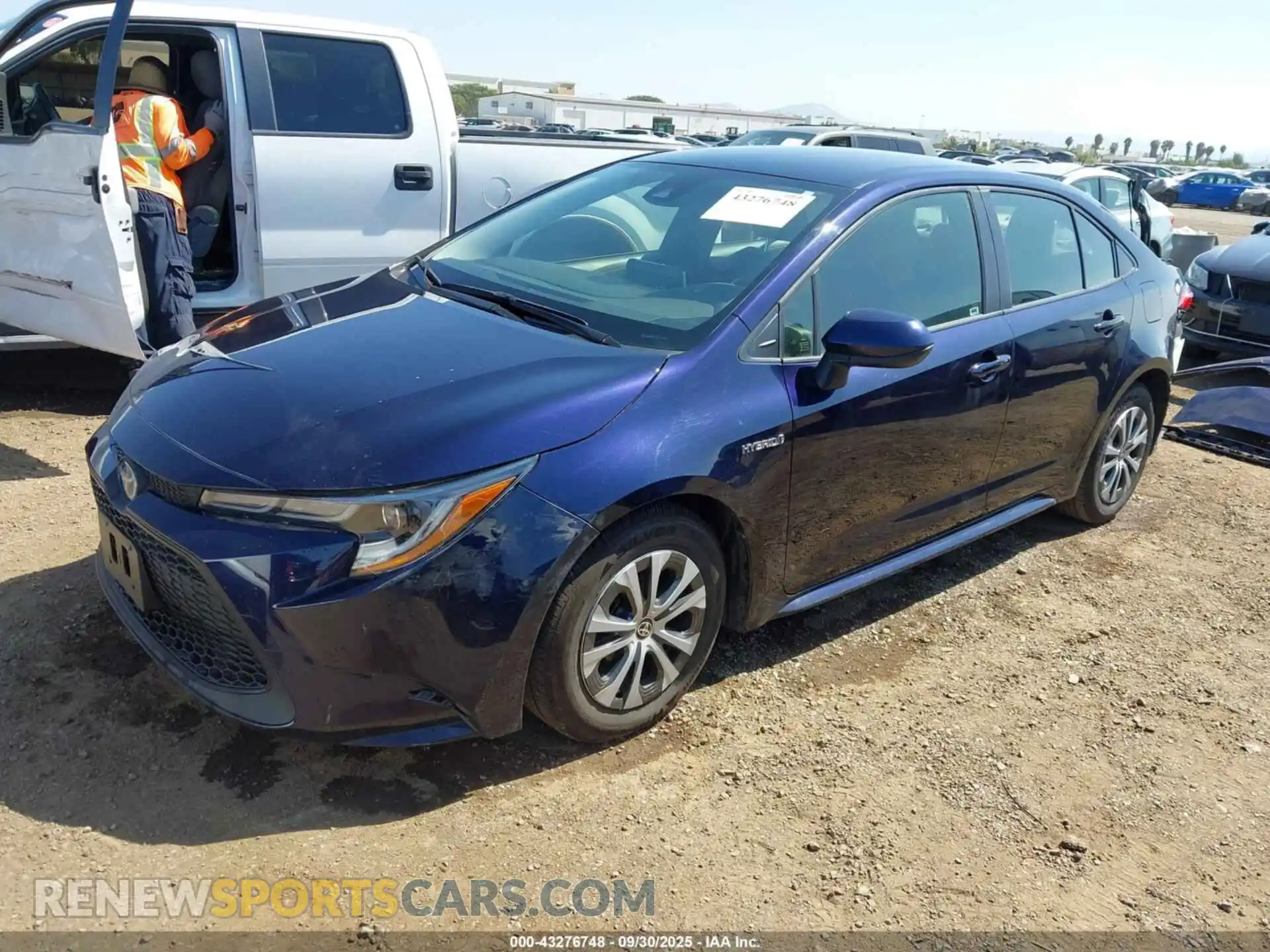 2 Photograph of a damaged car JTDEAMDE4MJ007520 TOYOTA COROLLA 2021