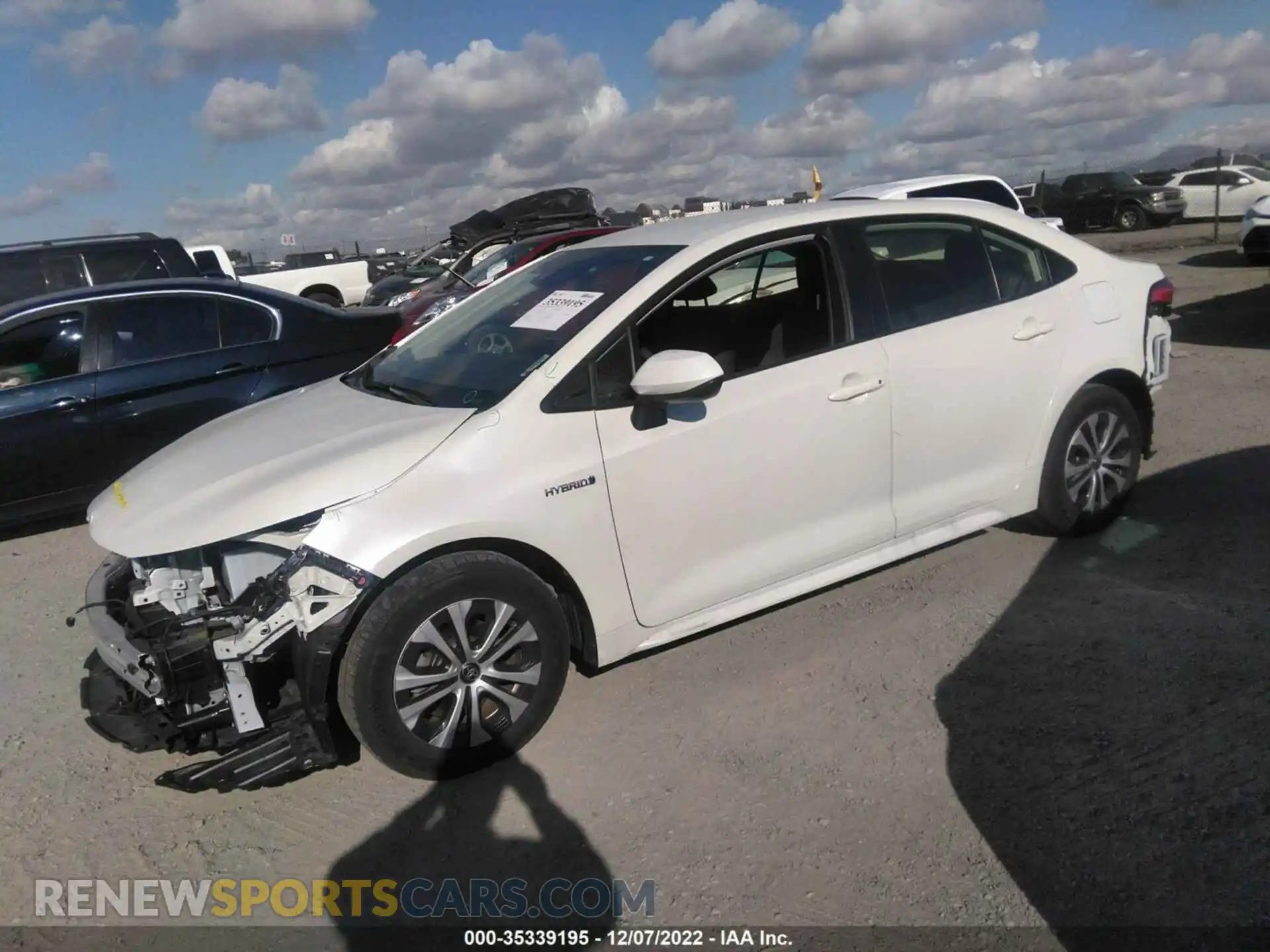2 Photograph of a damaged car JTDEAMDE4MJ015004 TOYOTA COROLLA 2021
