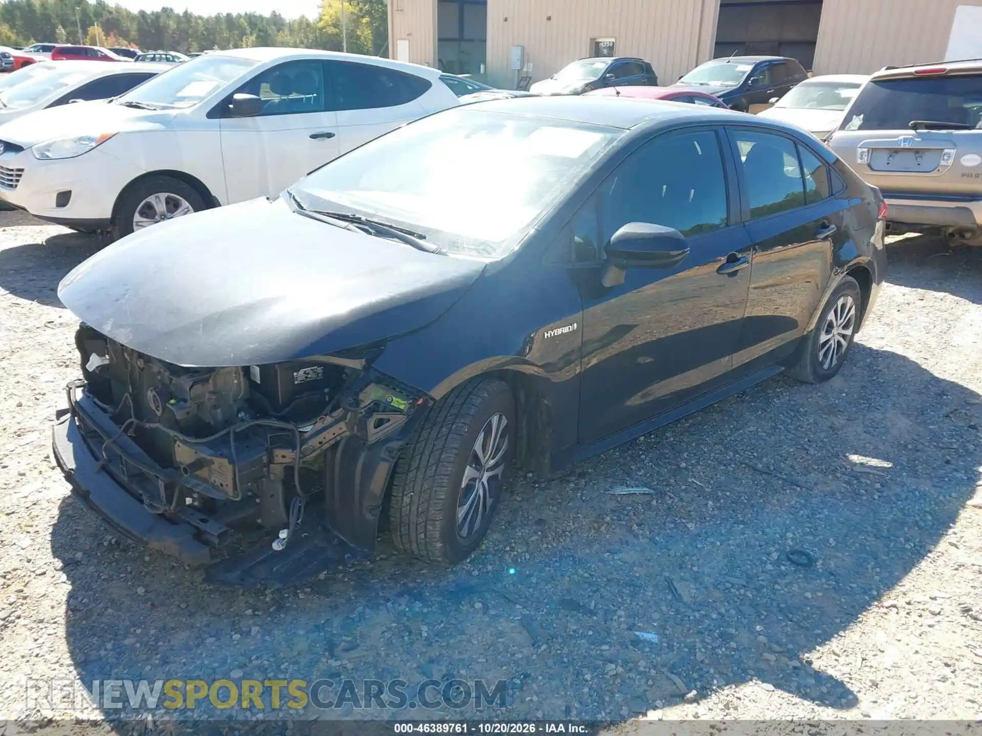 2 fotografías del automóvil dañado JTDEAMDE4MJ019232 TOYOTA COROLLA 2021