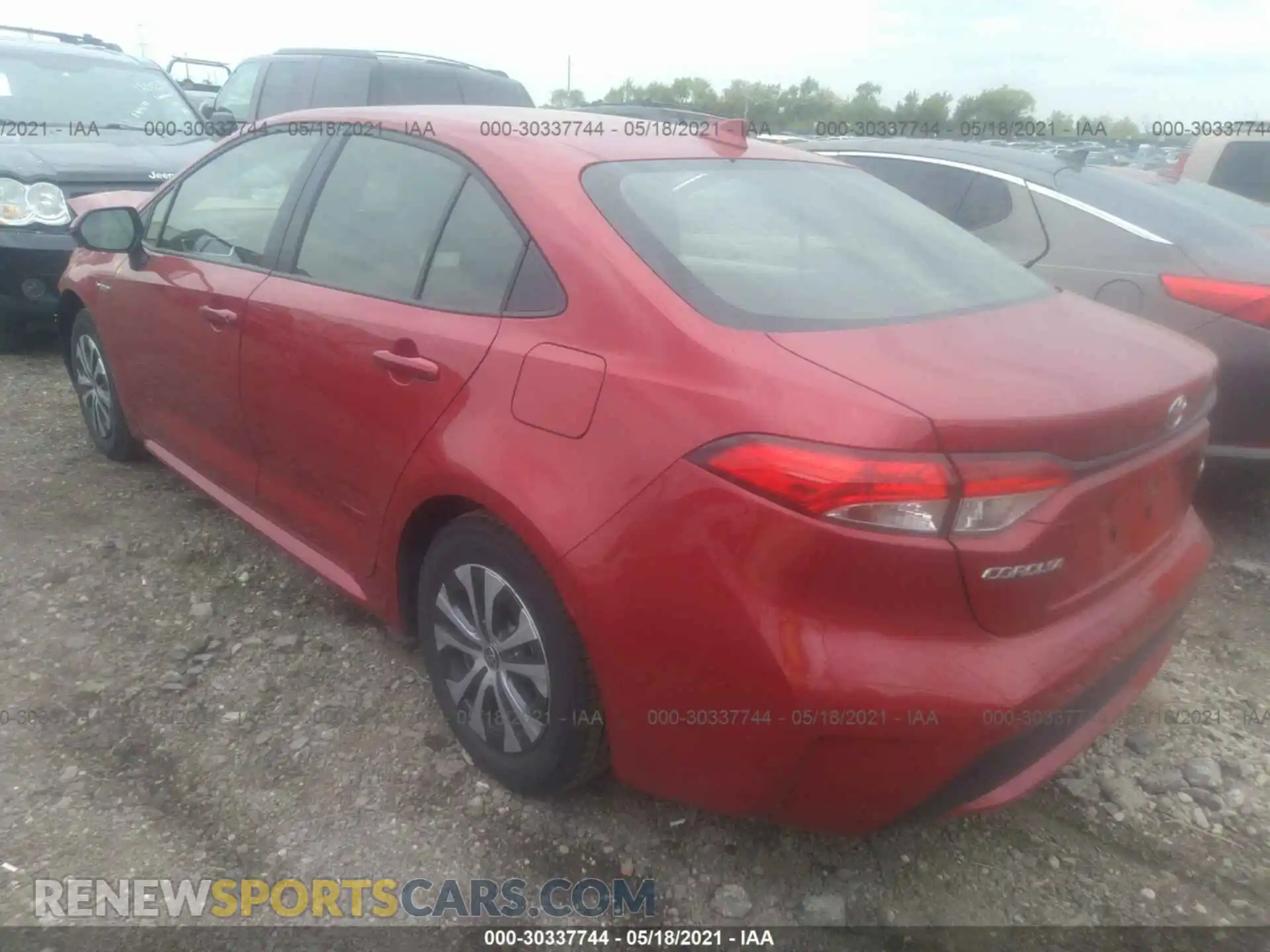 3 Фотография поврежденного автомобиля JTDEAMDE4MJ019599 TOYOTA COROLLA 2021