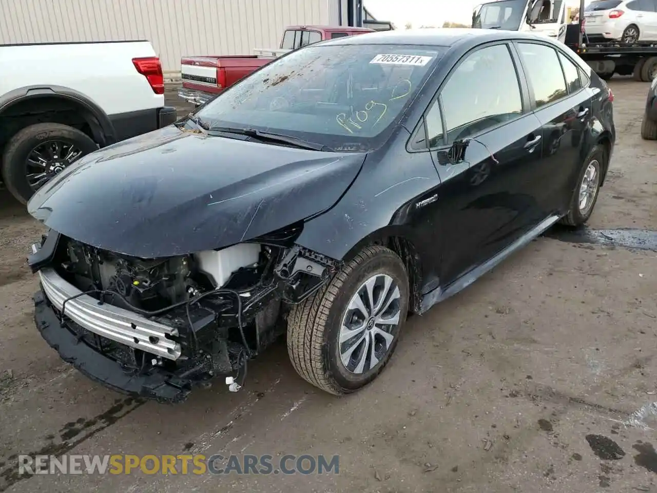 2 Photograph of a damaged car JTDEAMDE4MJ027069 TOYOTA COROLLA 2021